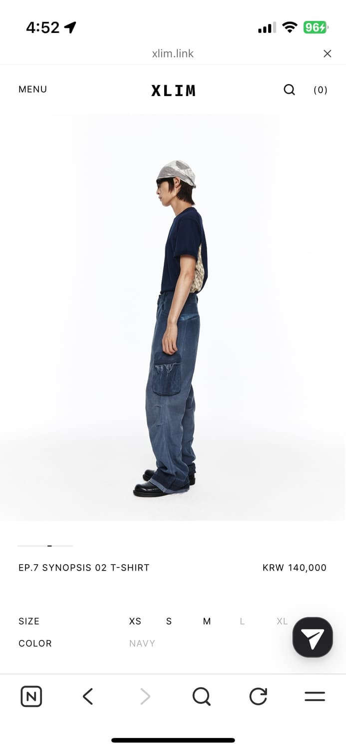 [L] Xlim ep7 02 t-shirt navy  상품이미지3