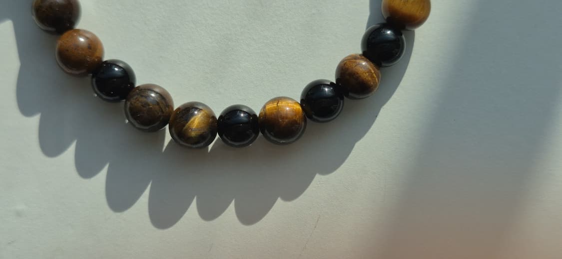 원석 팔찌 헤마타이트 크로스 십자가 팔찌 천연석 호안석 오닉스 블랙 상품이미지2