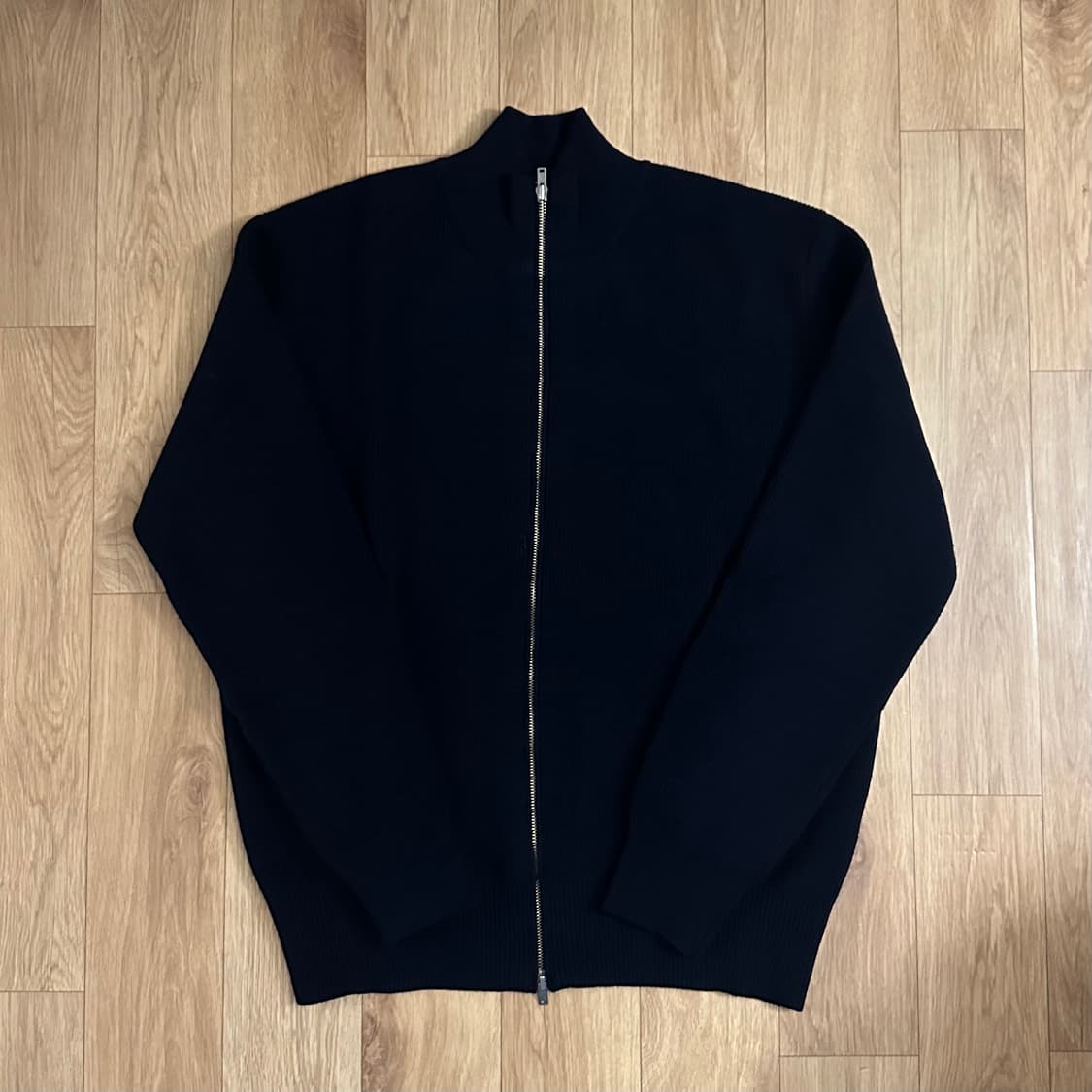 포터리 POTTERY 메리노 울 집업 니트 다크네이비 2 상품이미지1