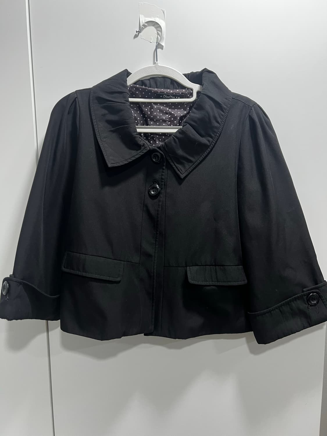 빈티지 하프 숏 블랙 자켓 상품이미지1