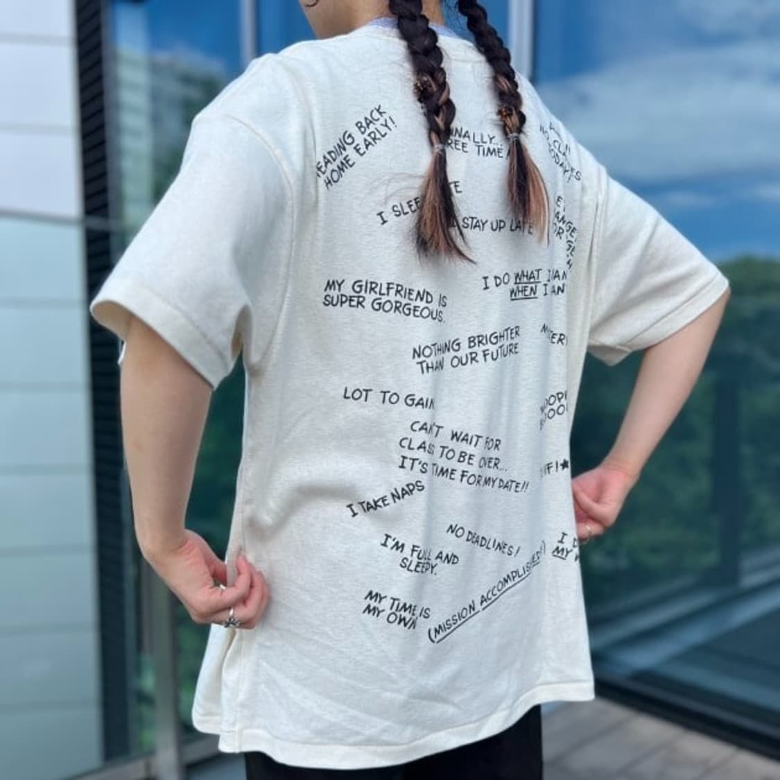 BEAMS BOY Message Print T-shirt 상품이미지5