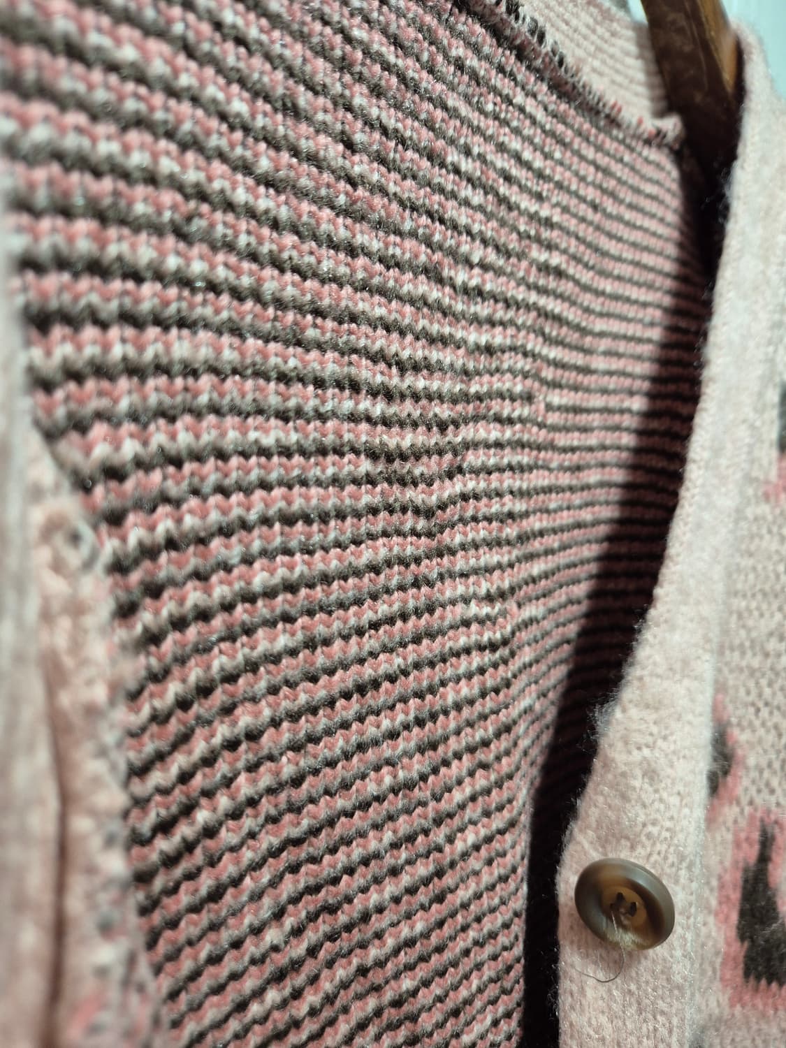 핑크 레오파드 니트 가디건 상품이미지6