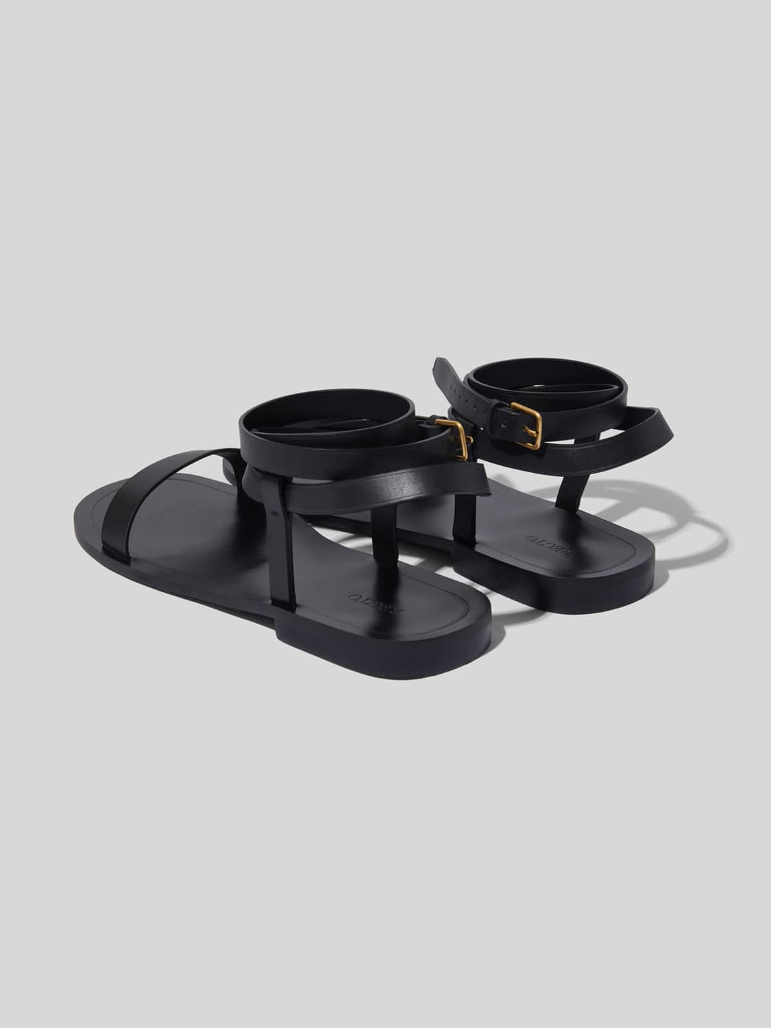 렉토 스트랩 버클 샌들 슬리퍼 블랙 상품이미지4