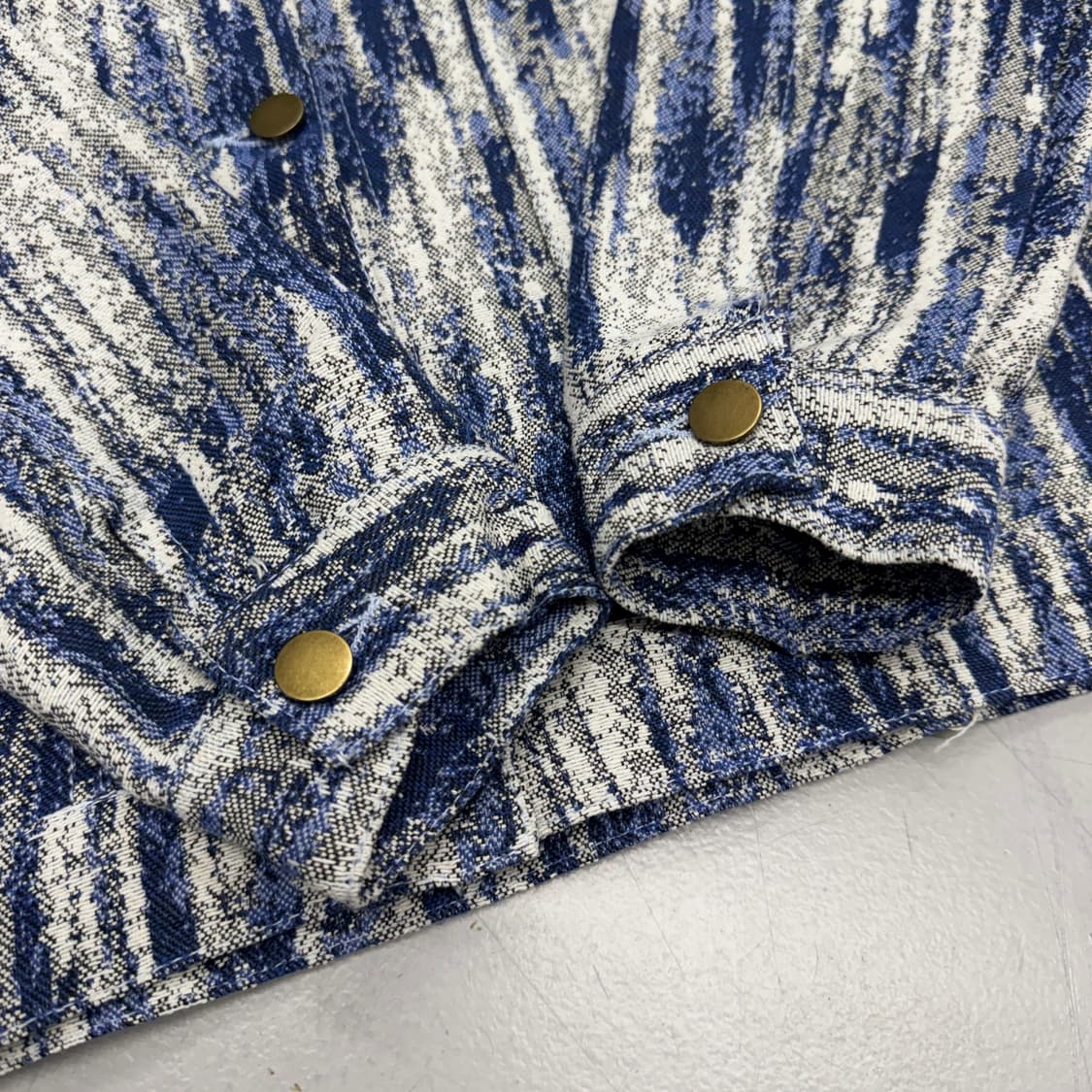 JPN 제팬 샤넬맛 패턴 트위드 데님자켓 상품이미지4