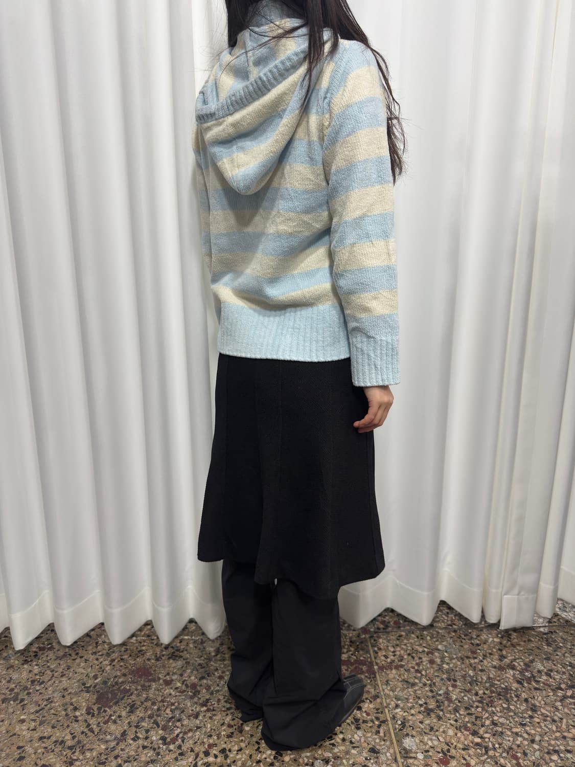 pom ponette cute stripe hood zipup 상품이미지4