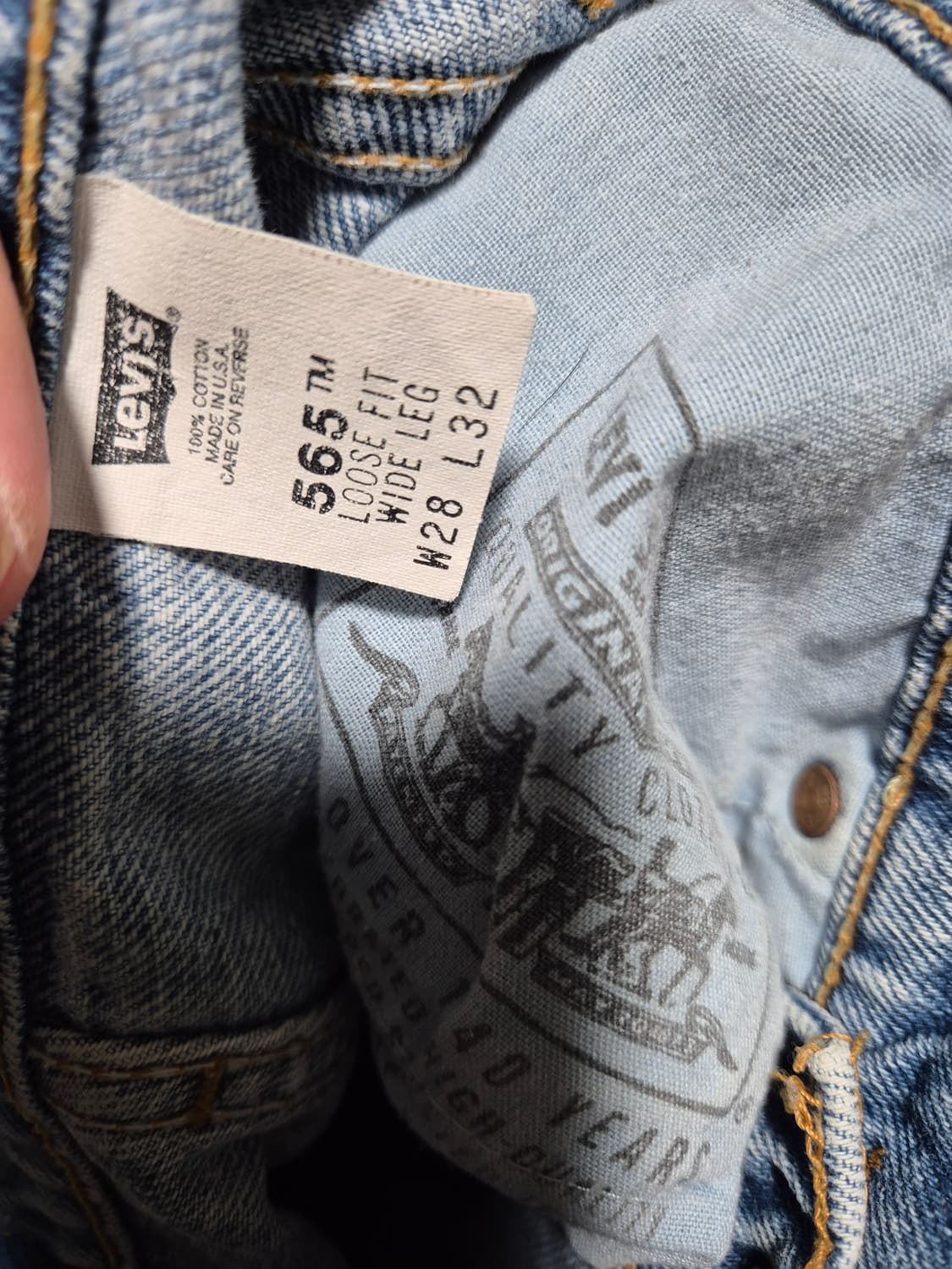 [27]90'S빈티지 리바이스565 여자 데님 청바지 루즈핏 상품이미지4