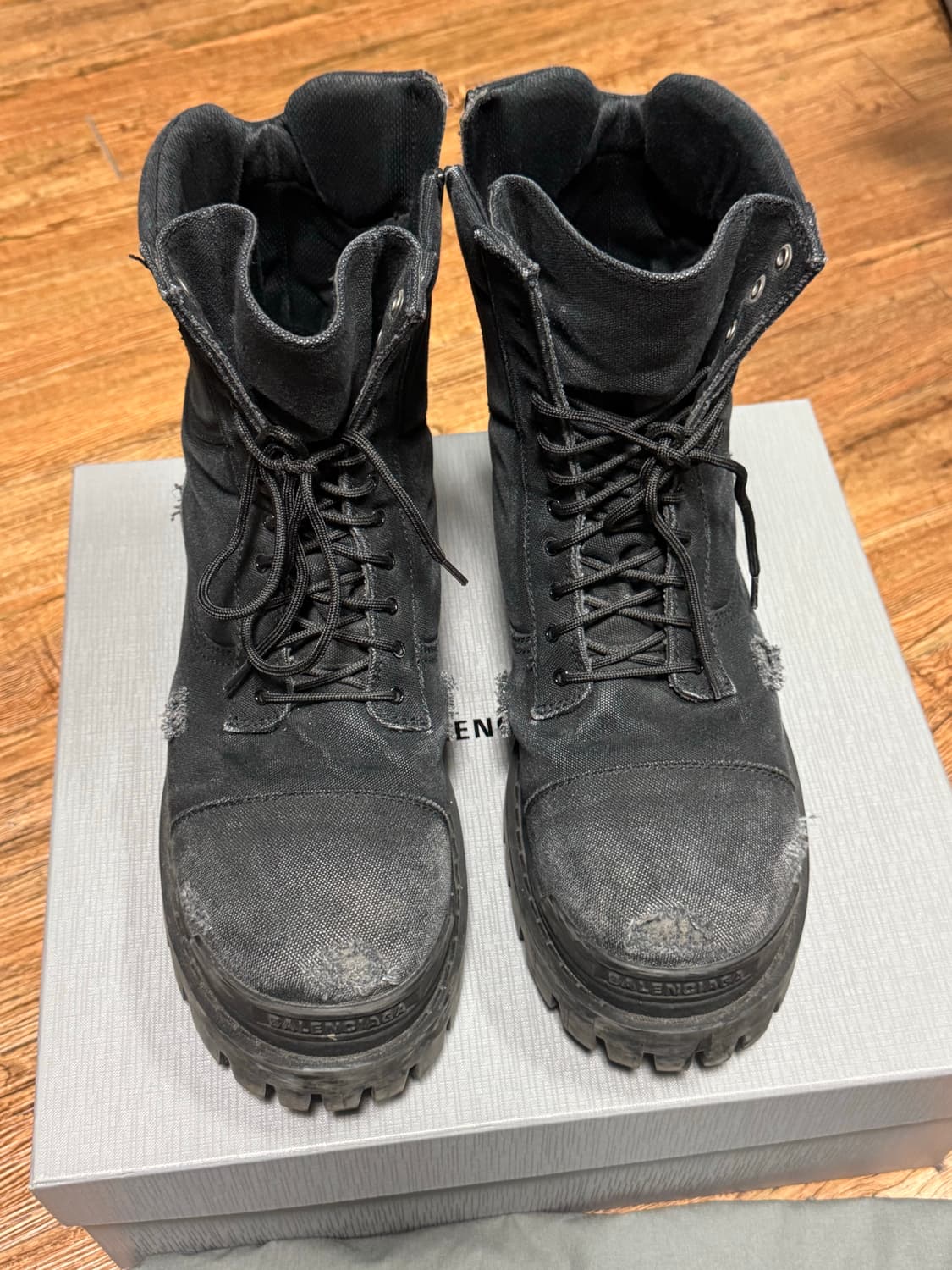 (45) 발렌시아가 컴뱃 스트라이크 부츠 블랙 상품이미지2