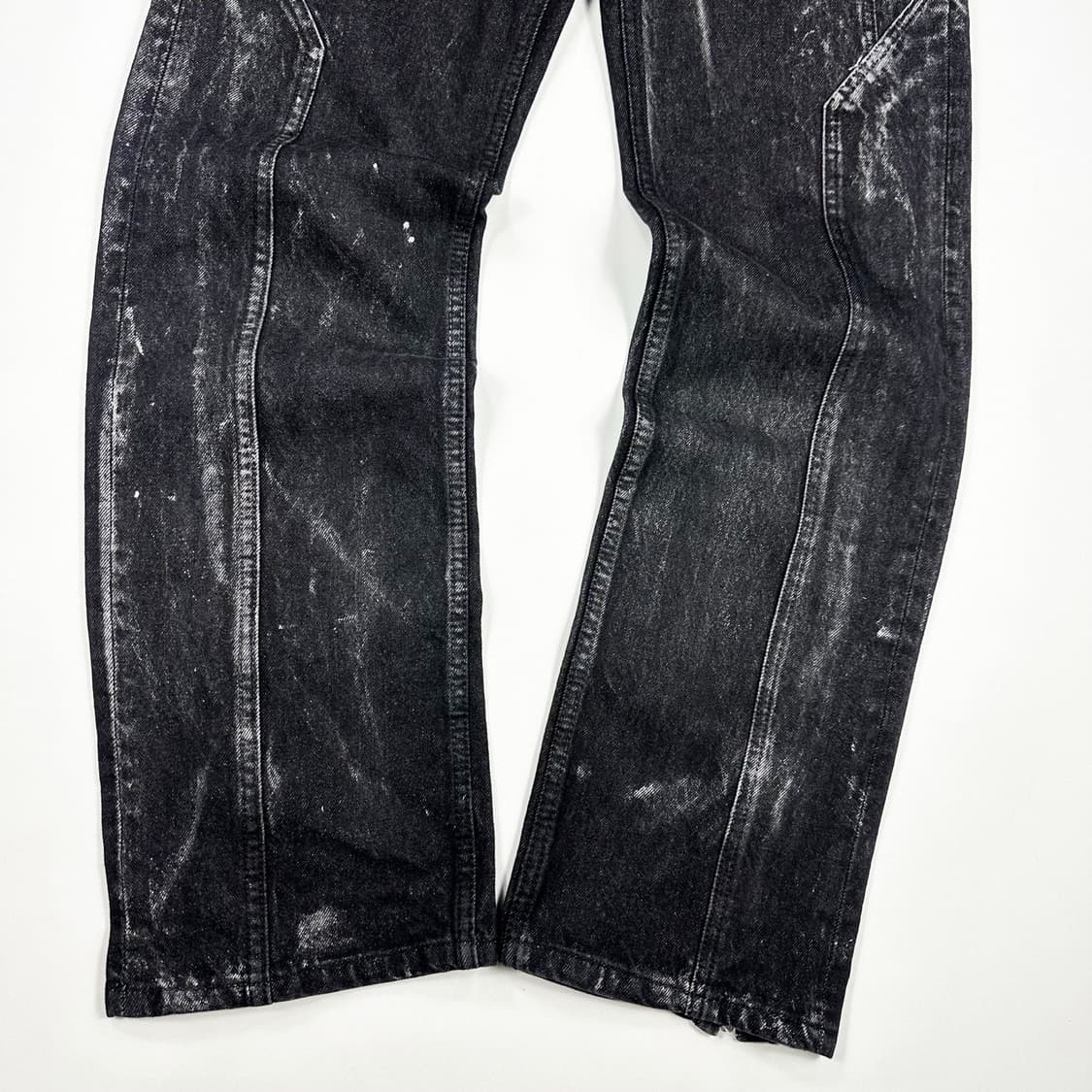 VTG 빈티지 흑청 워크 페인팅 데님 팬츠 (30인치) 상품이미지5