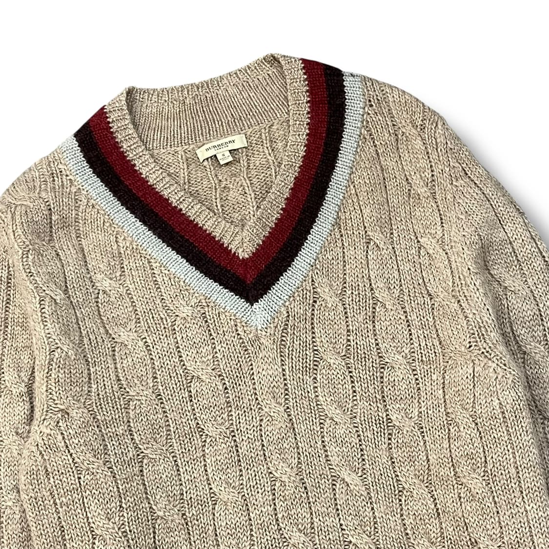  버버리 브이넥 케이블 니트 +명품감정서 y14282 상품이미지4