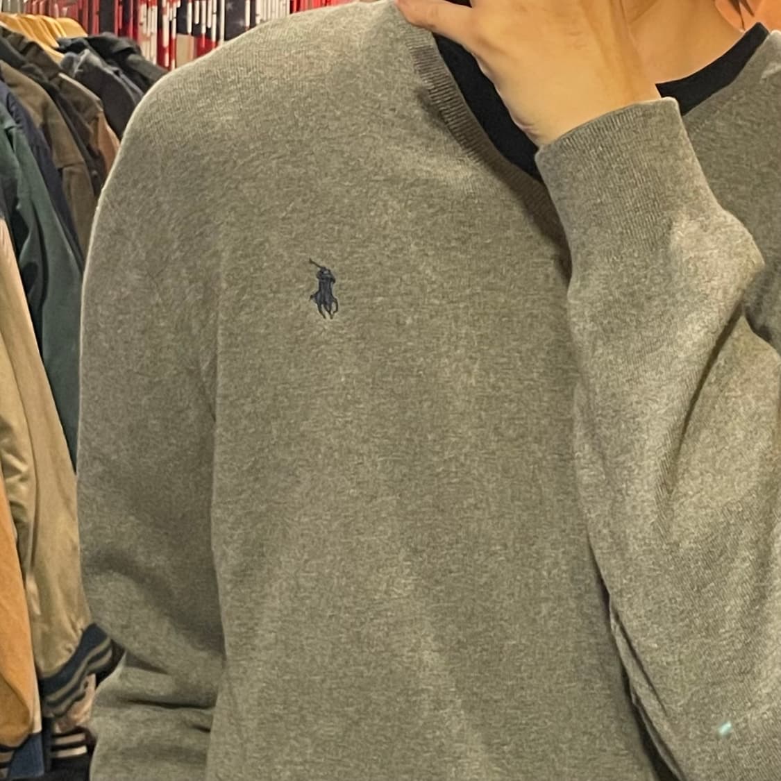 [IM] Polo 폴로랄프로렌 브이넥 그레이  긴팔니트 상품이미지5