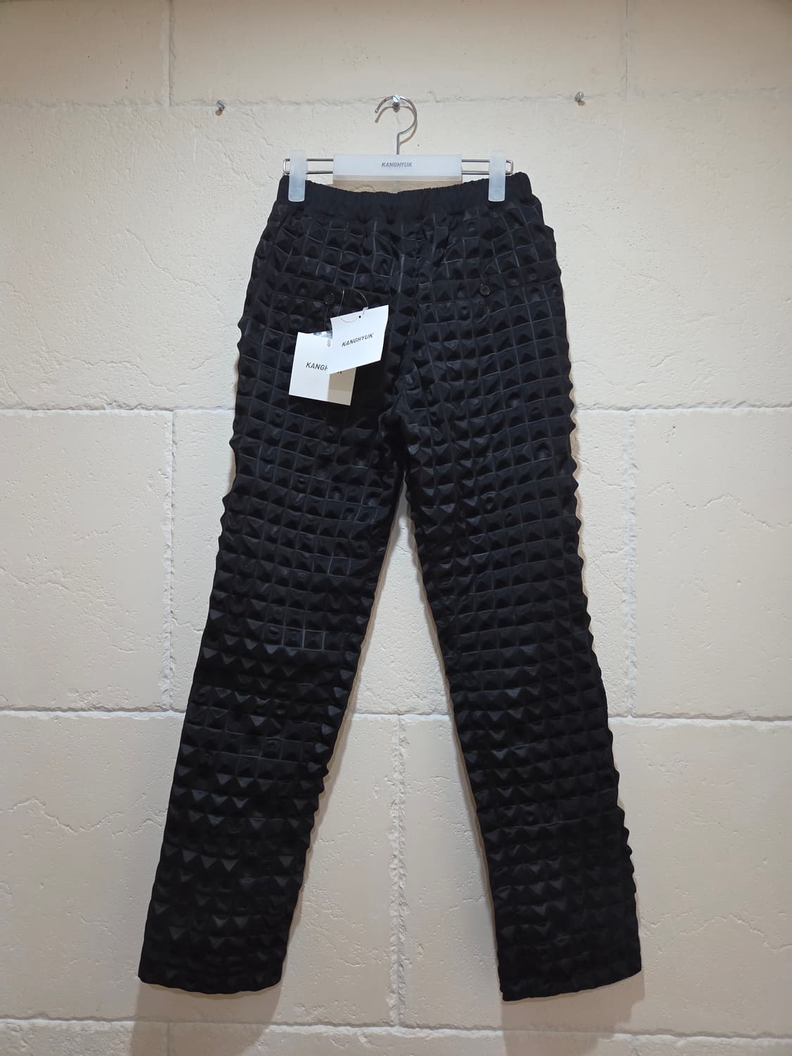 강혁 슬림컷 스트링 트라우저 블랙 S 새상품 상품이미지2