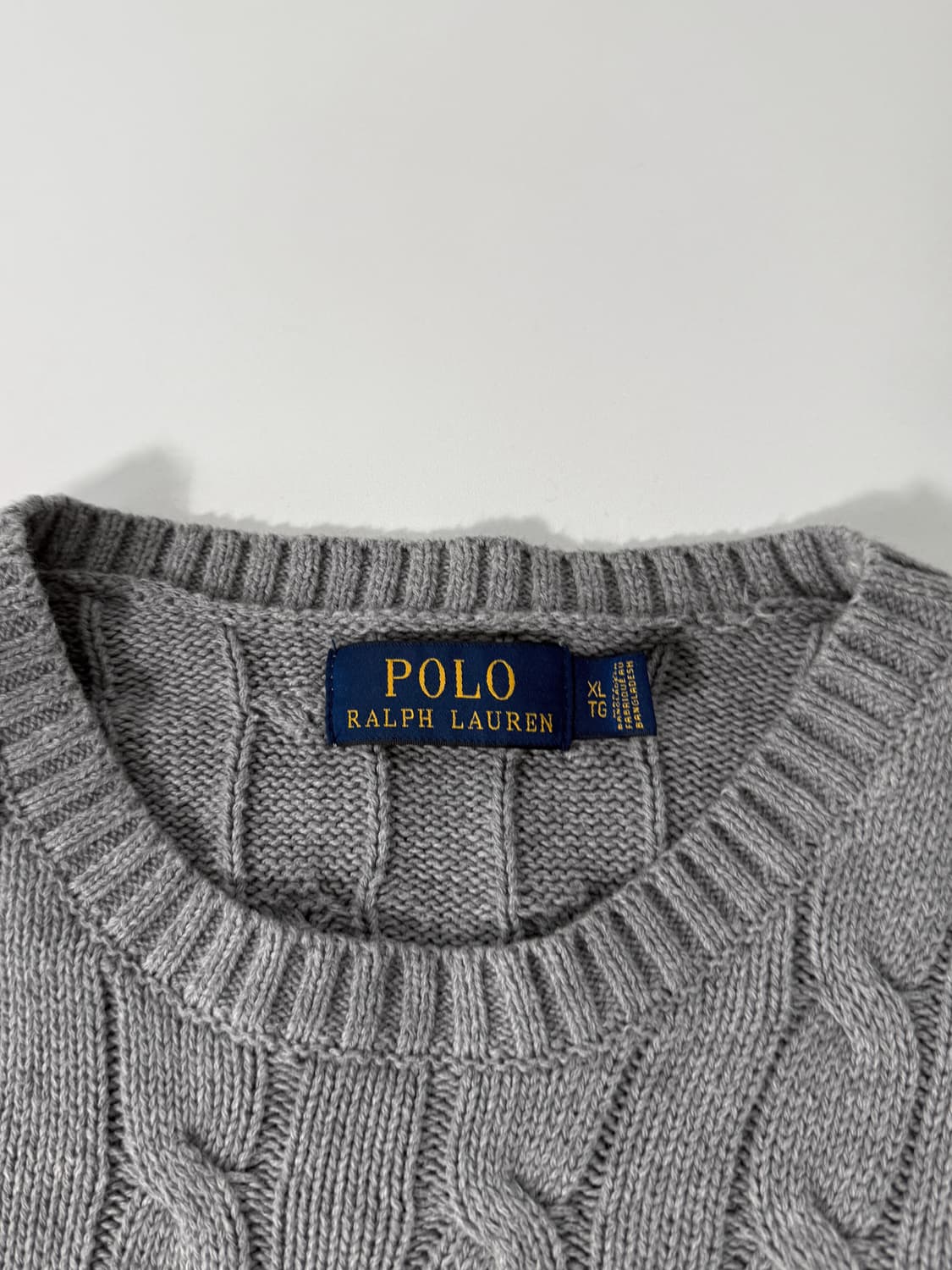 폴로 랄프로렌 오버핏 신형 그레이 꽈배기 니트 상품이미지5