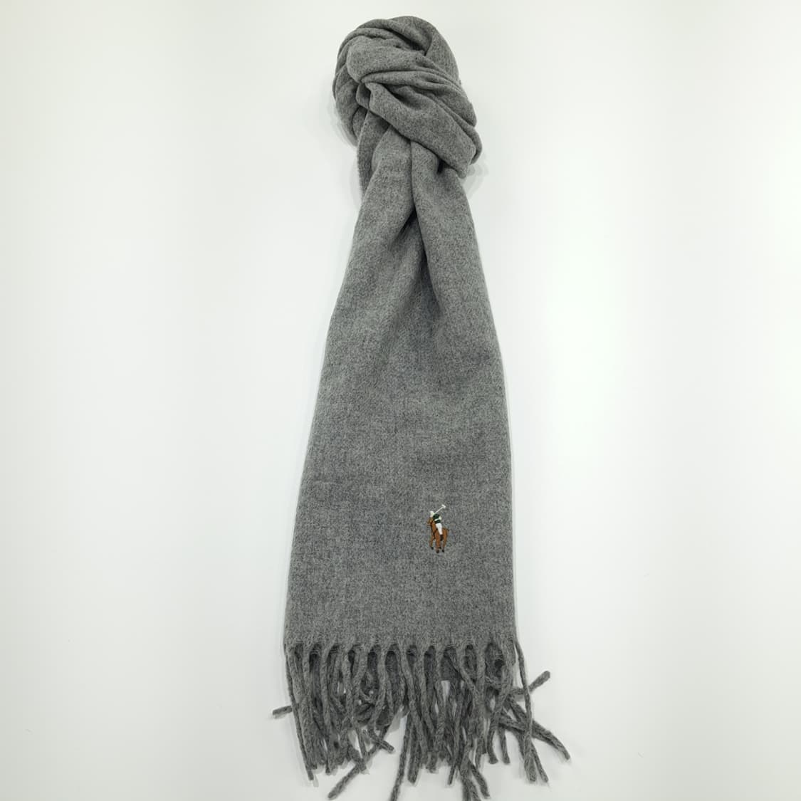 MX208 폴로 랄프로렌 그레이 버진울 목도리 머플러 상품이미지3
