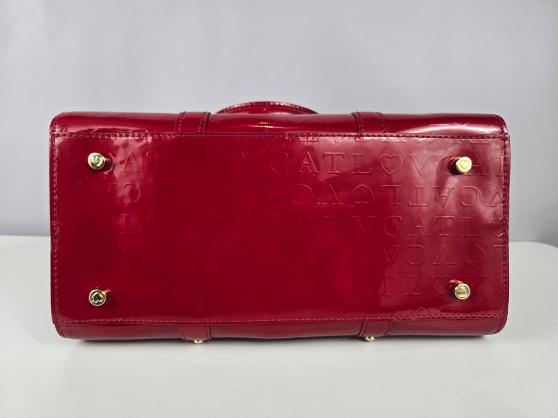 LOVCAT 러브캣 페이던트 애나멜 하트 리본 토트백 가방 정품 상품이미지9