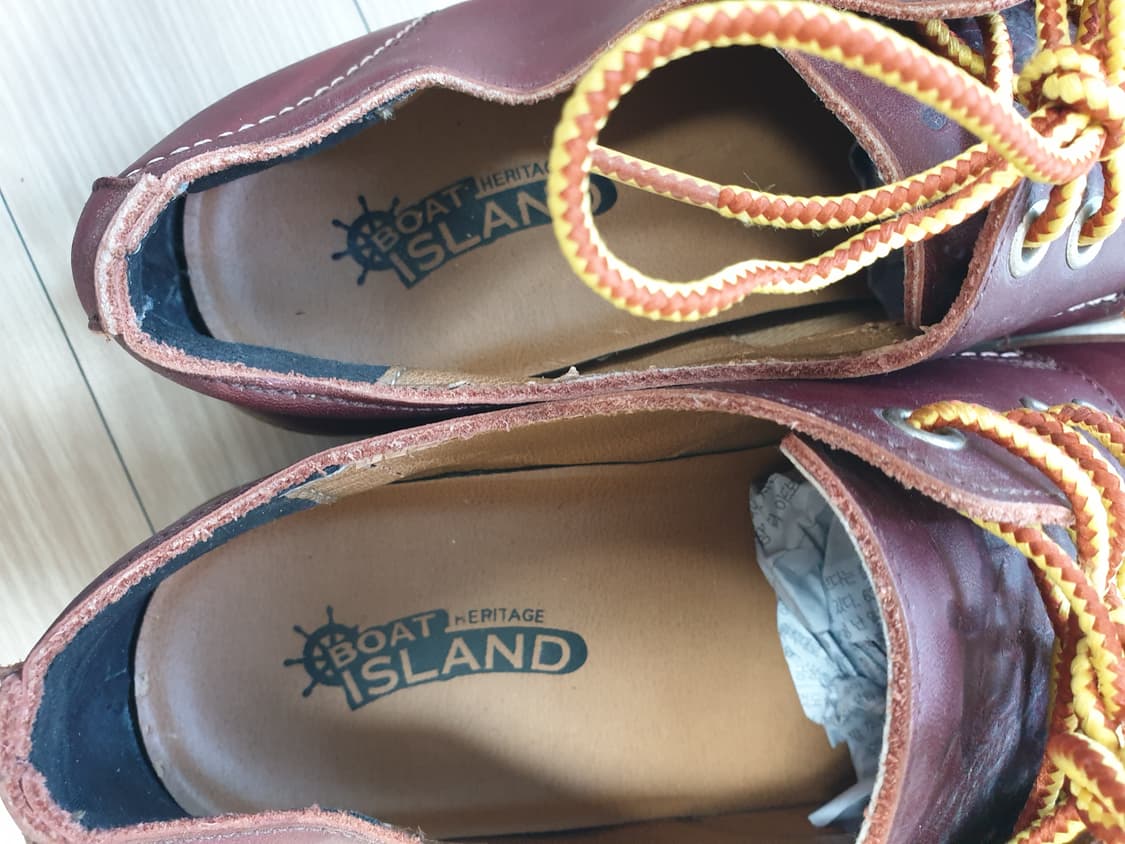 보트아일랜드 레드 브라운 가죽 캐주얼화(280) 상품이미지9