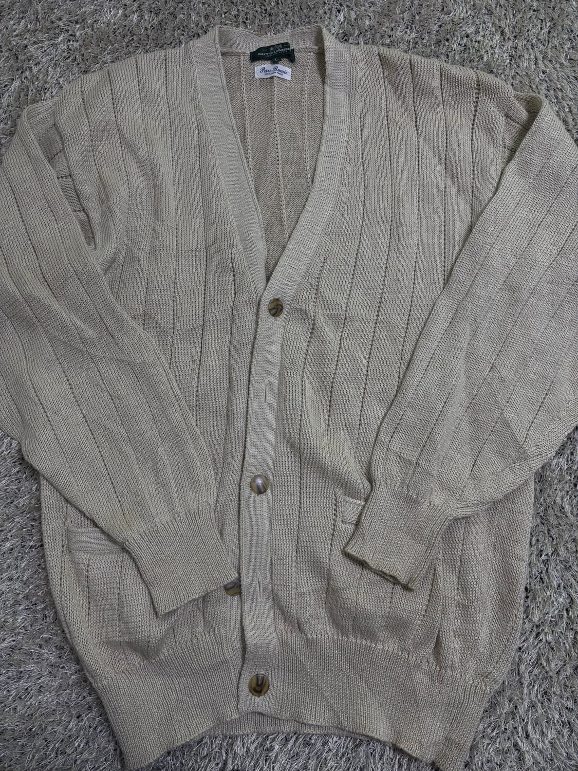 일본판 MITSUMINE 린넨100프로 가디건 사이즈 105 상품이미지1