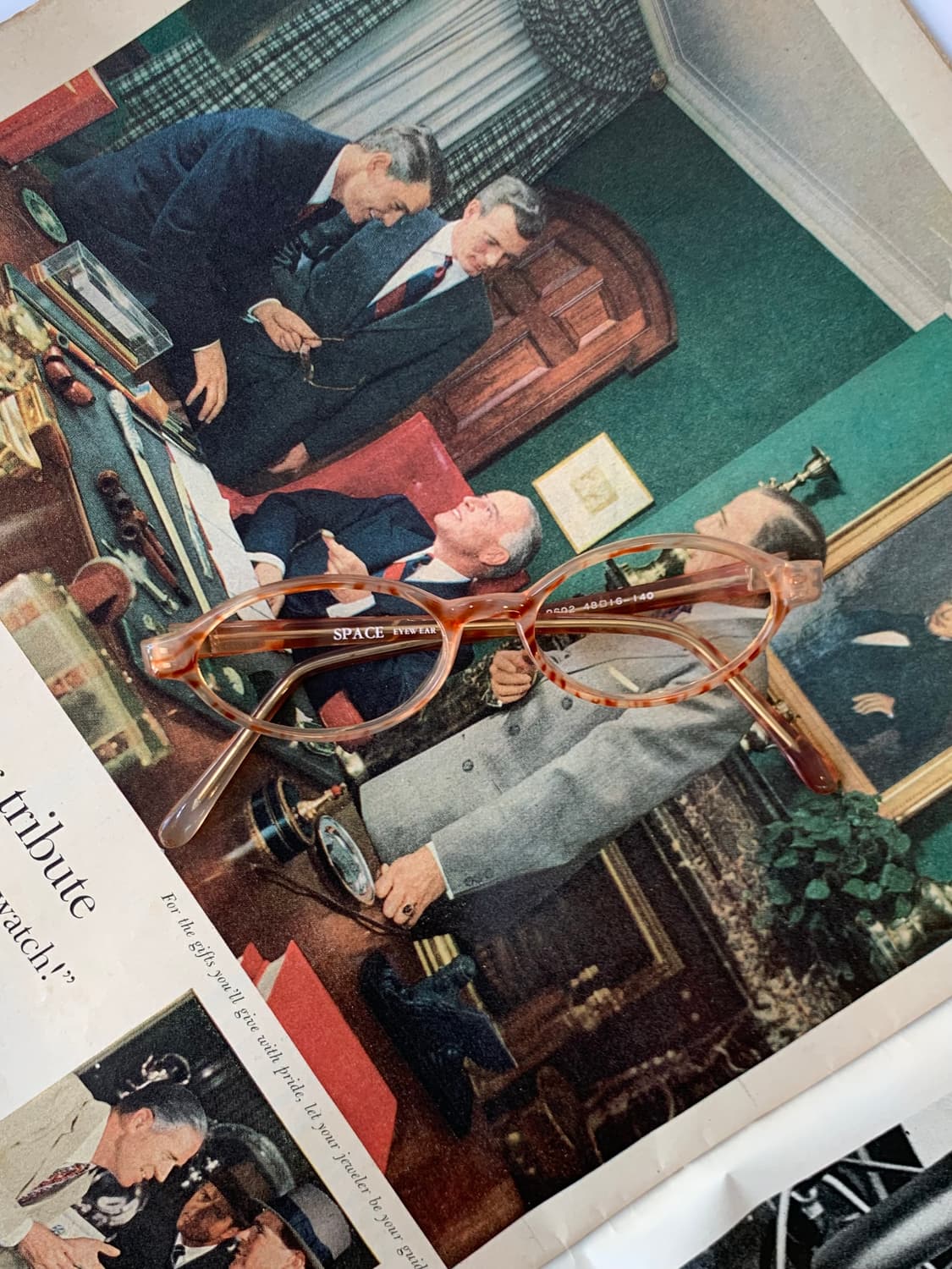 [픽키-629] 베이지 마블 오벌 뿔테 호피 안경 상품이미지5