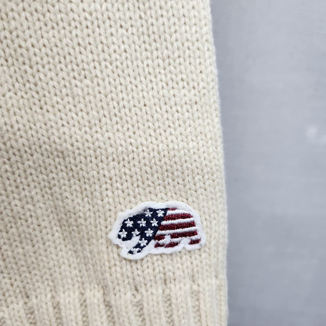 후아유 20주년 베어 자수 니트 M(L) 남여공용 상품이미지4