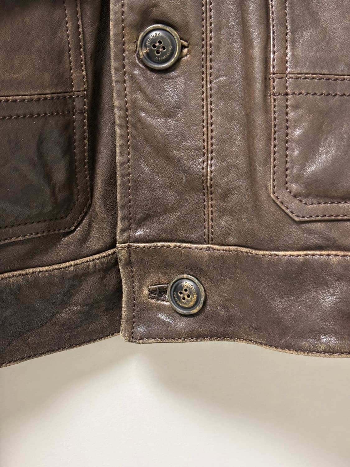 헨리코튼 가죽 자켓 상품이미지2