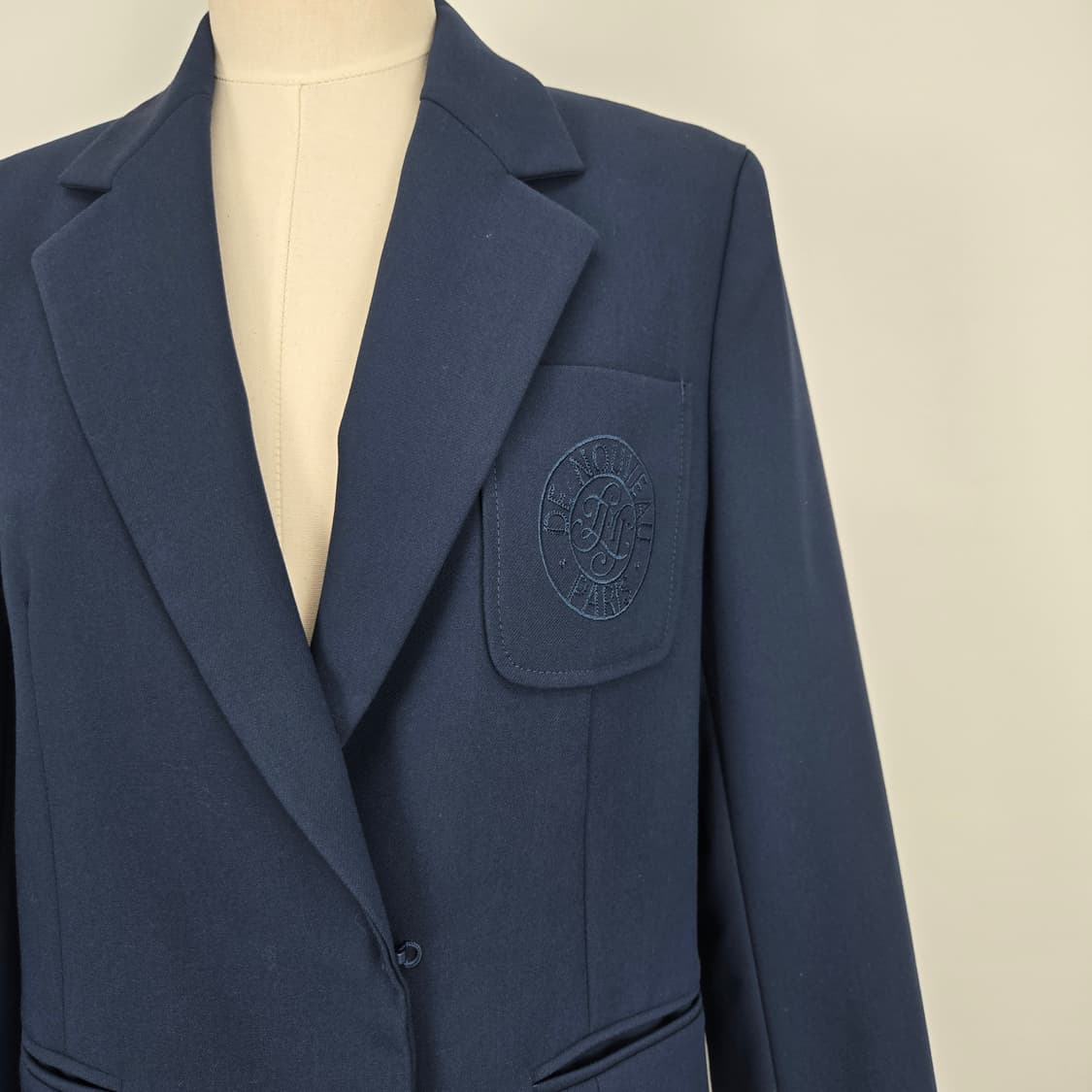 0129 모르간 23ss단색 네이비 자켓 55 상품이미지3
