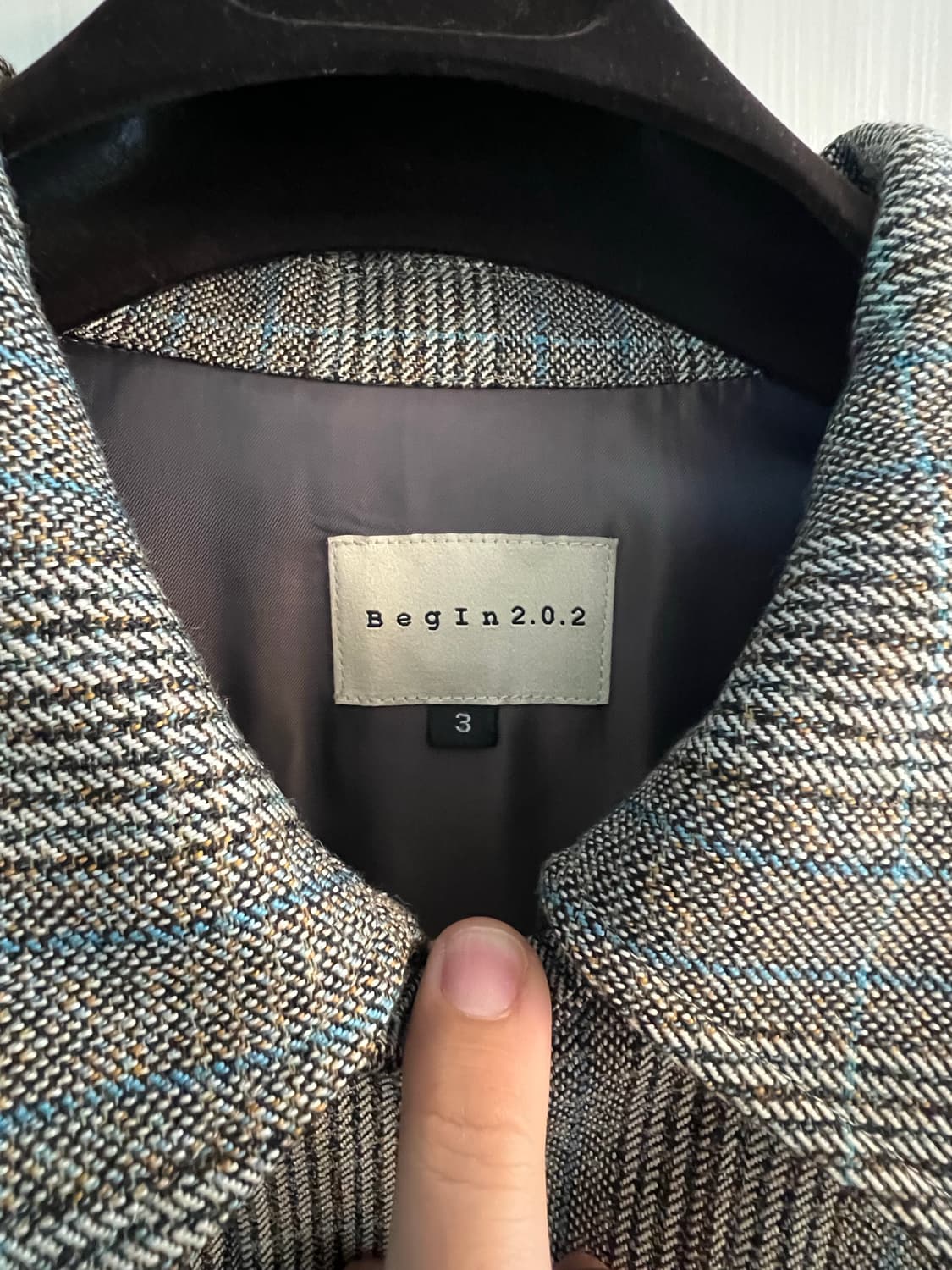 비긴202 멀티체크 블루종 상품이미지4
