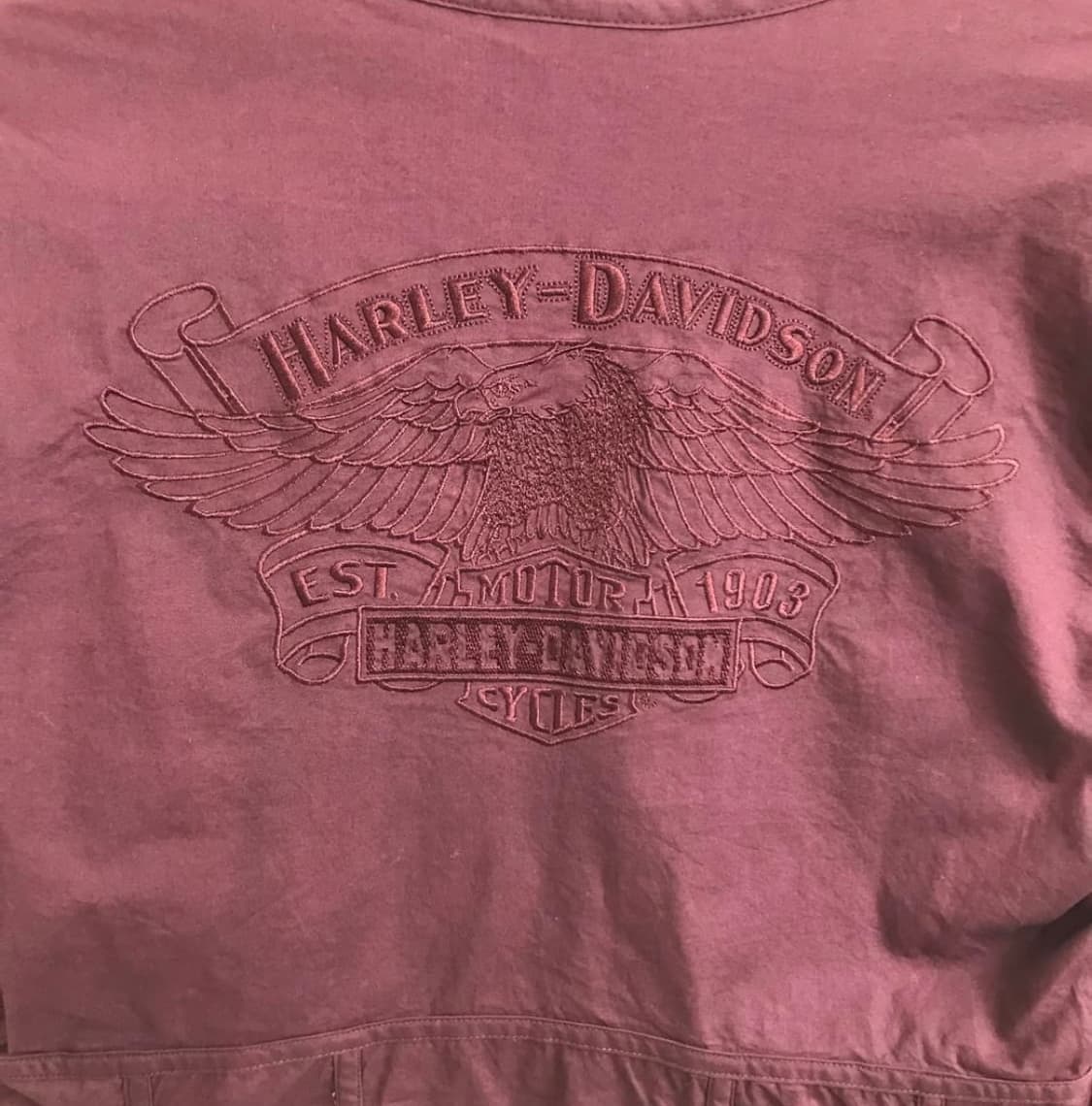 할리데이비슨 버건디 셔츠 할리데이비슨 셔츠 빈티지셔츠 y2k 상품이미지4