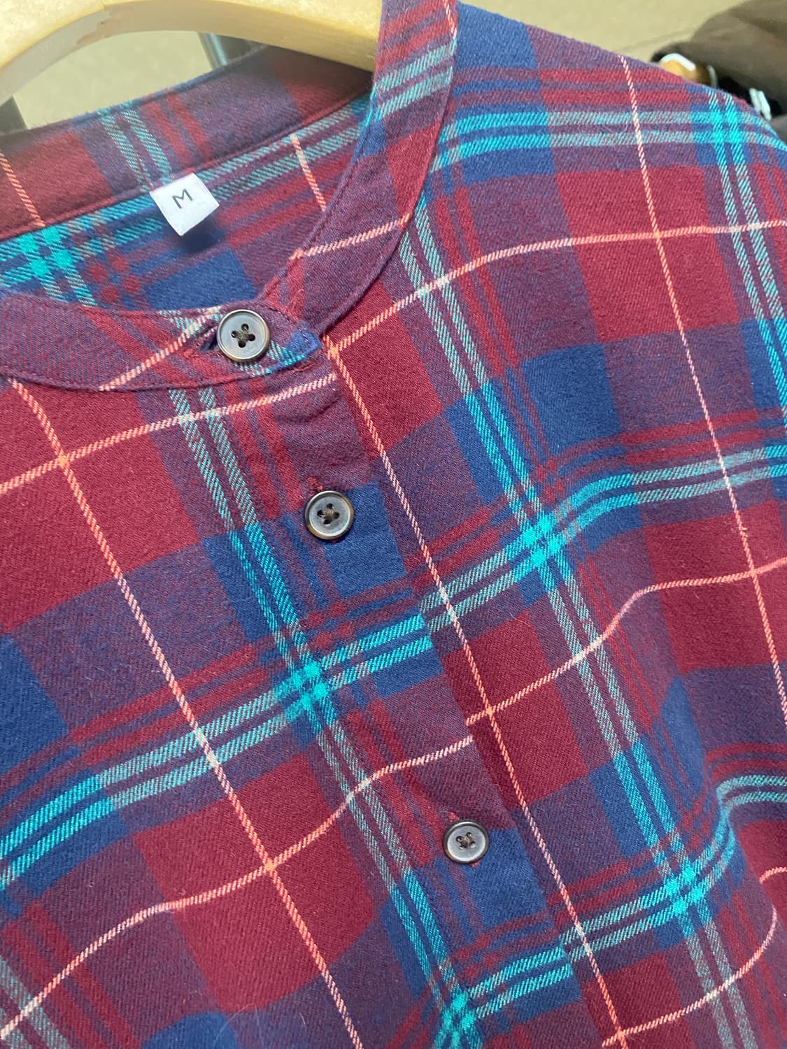 체크 셔츠 원피스 M(95) 상품이미지1