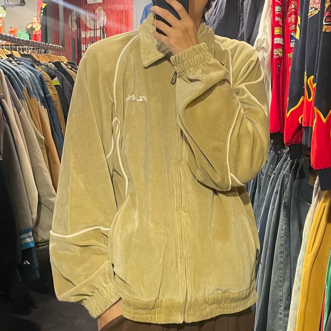 [IM] FUBU 푸부 베이지 벨벳져지 상품이미지3