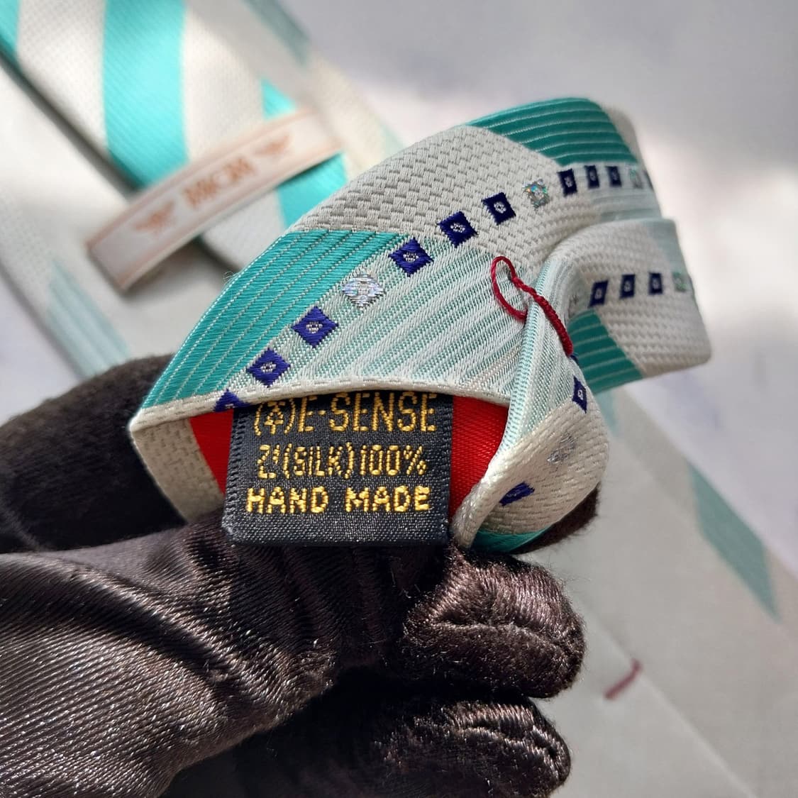 엠씨엠 실크 민트 스트라이프 넥타이 9.3cm A+등급 K2217 상품이미지10