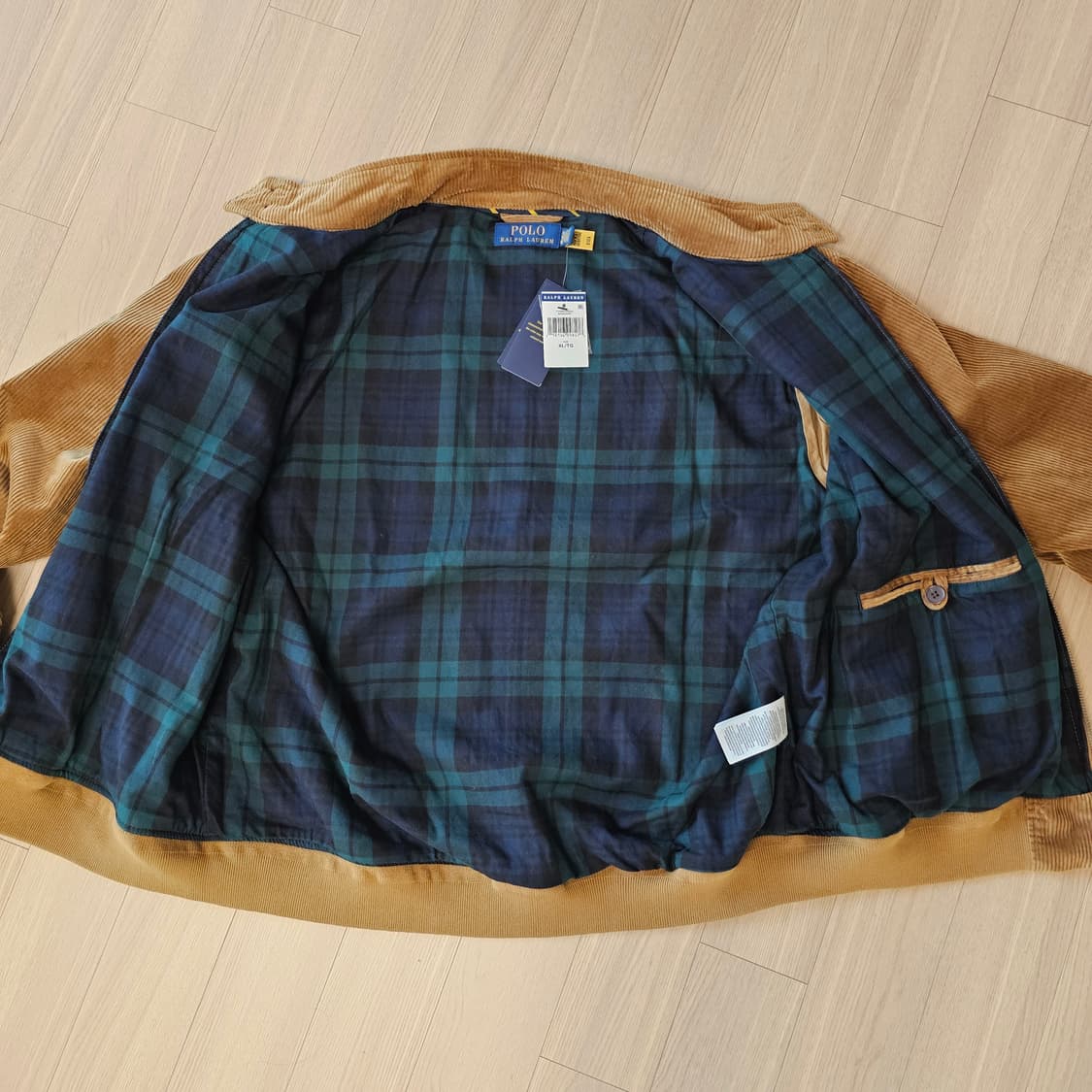 XL 새제품) 폴로 코듀로이 바라쿠다 봄버 자켓 재킷 탄 샌드서프 브라운 상품이미지6