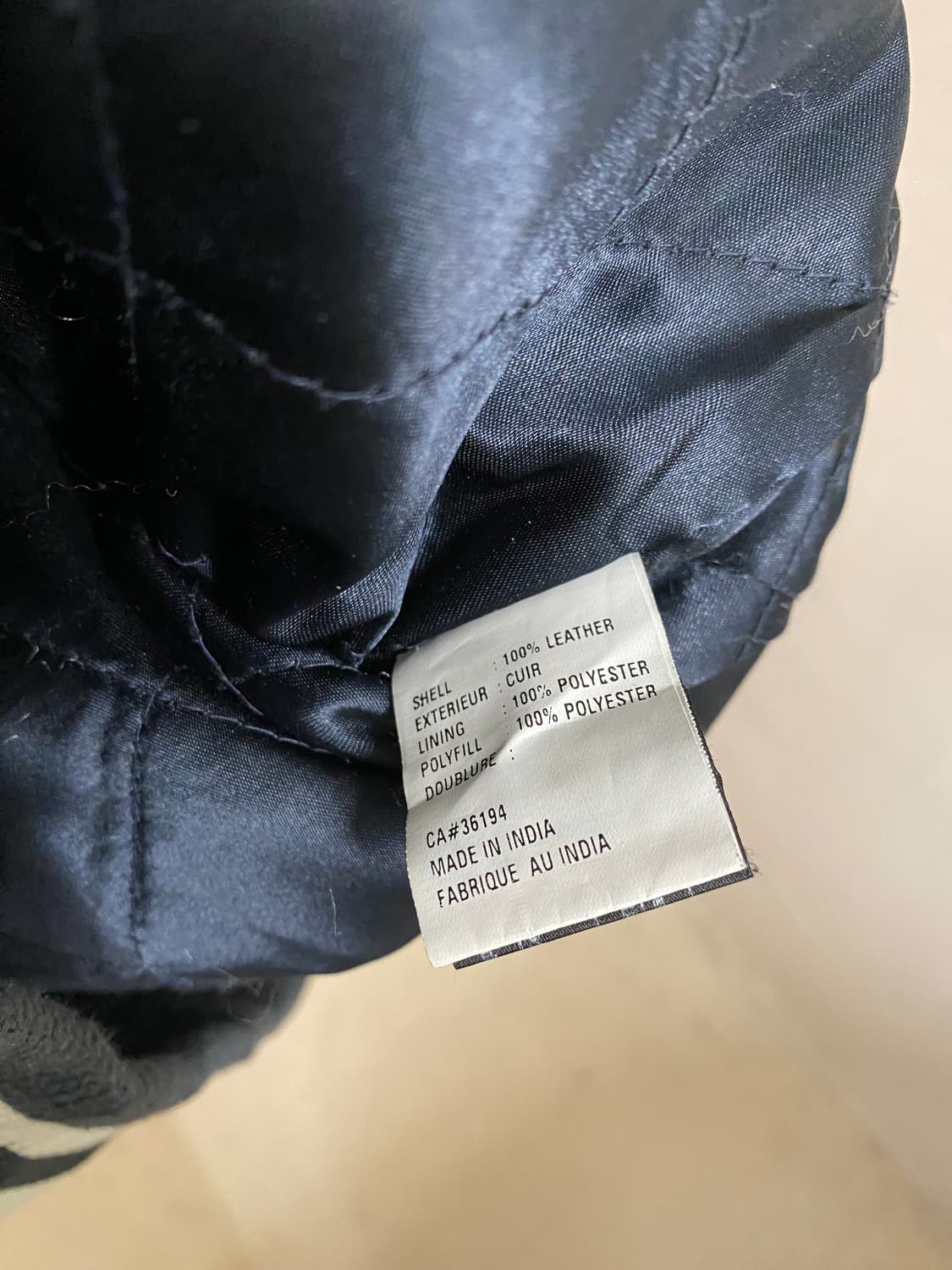 90~00s VTG leather varsity jacket 레더 바시티 상품이미지7