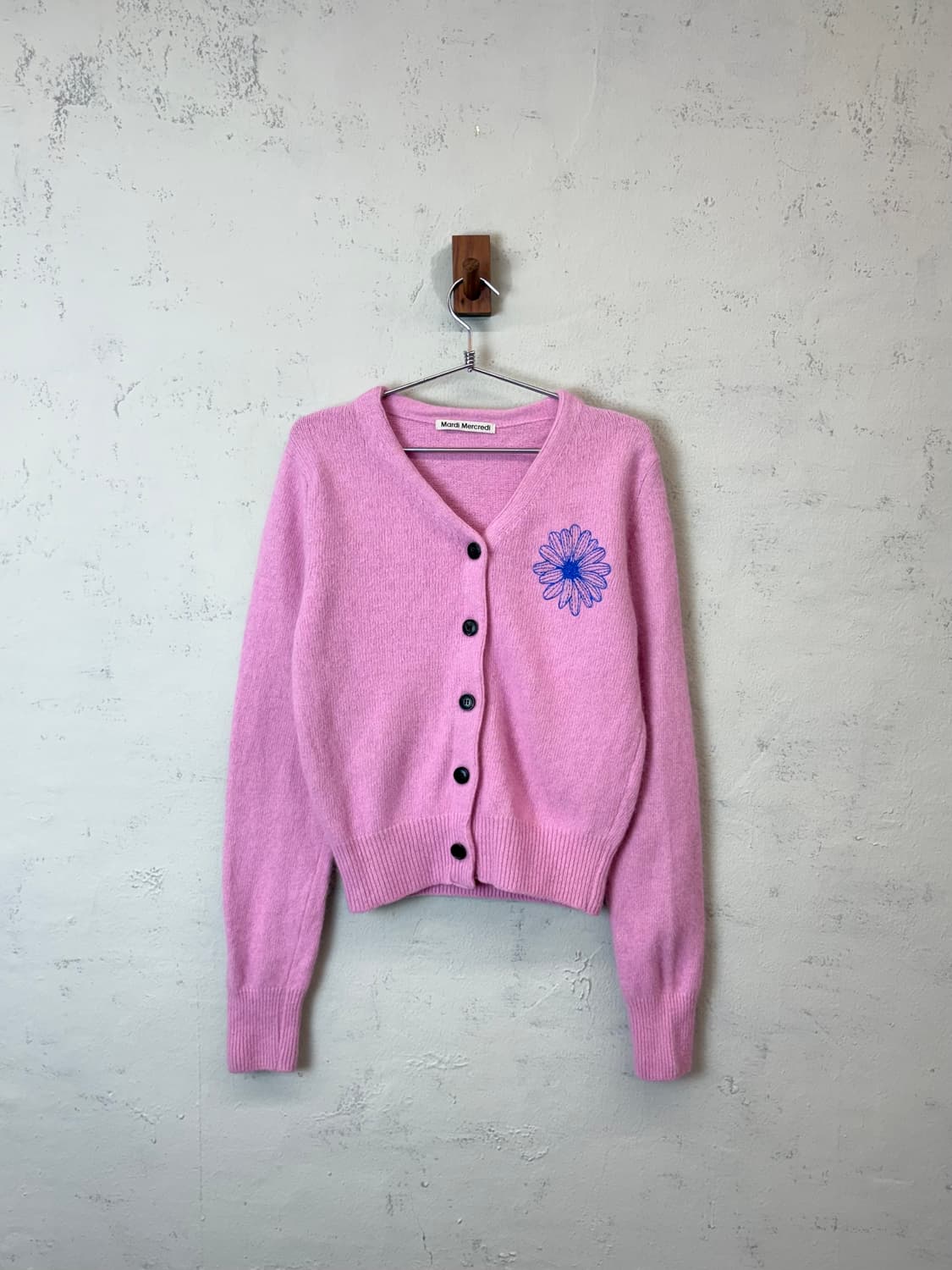 마르디메크르디 플라워 라쿤 울 가디건 상품이미지1