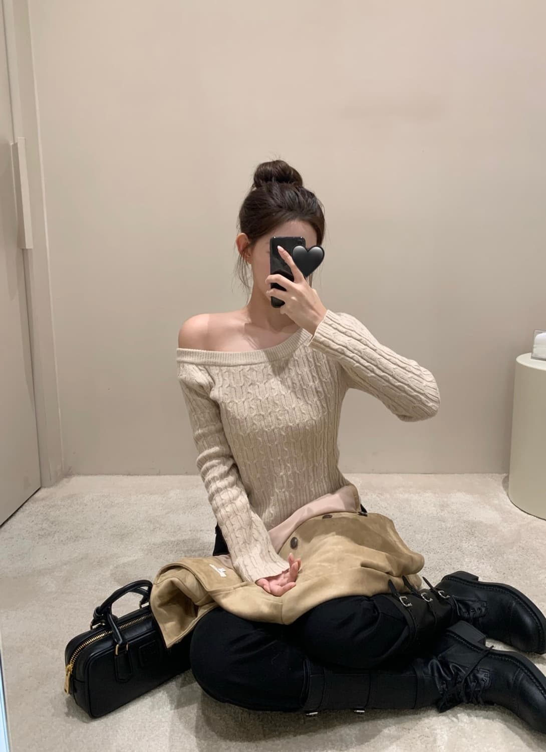 제니오 시나몬 케이블 니트 베이지 상품이미지1