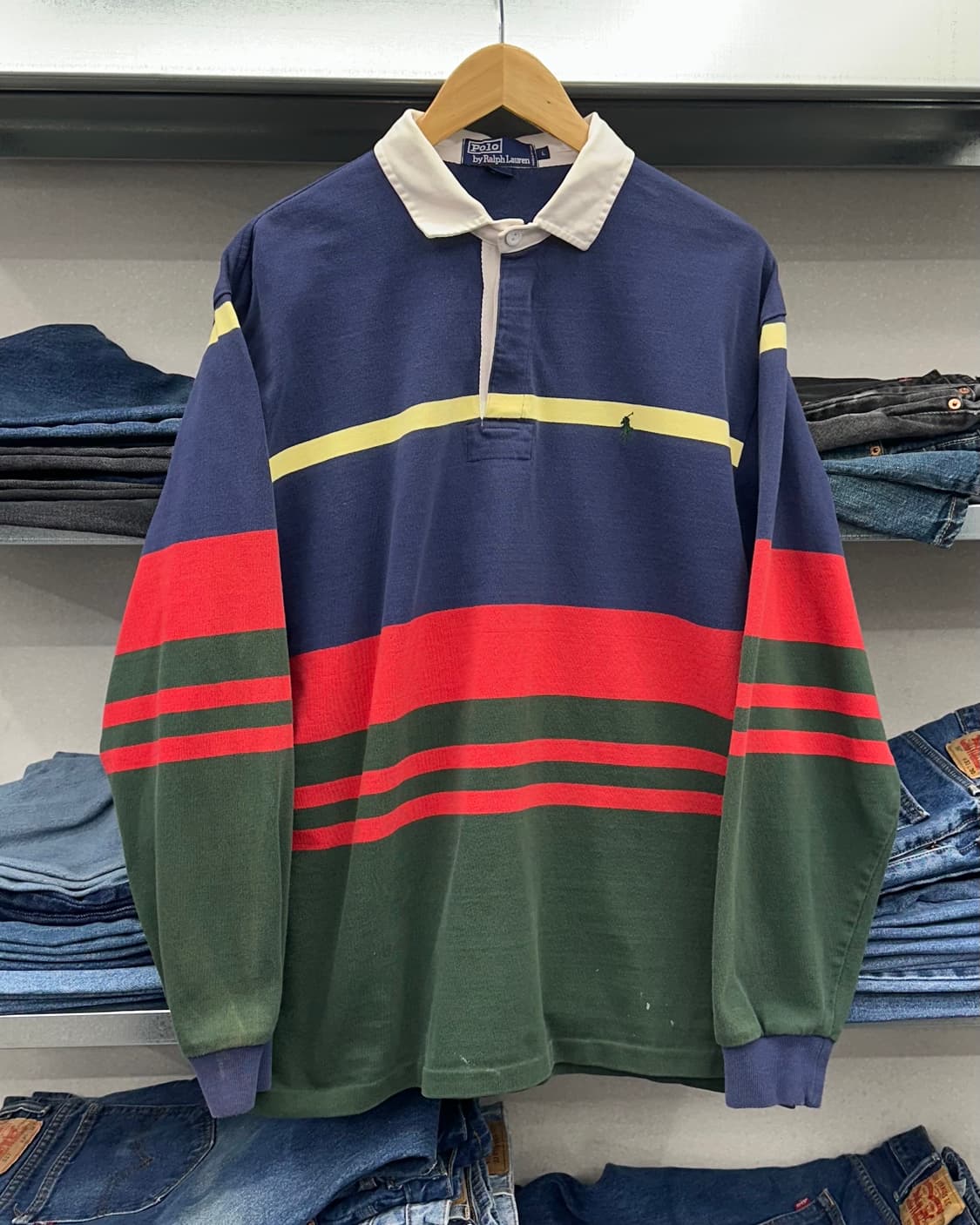 (L)폴로 단가라 럭비티-M1793 상품이미지1