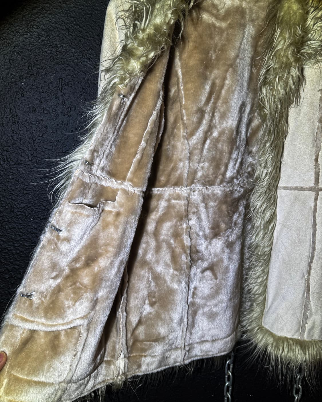 Faux Fur Trim Beige Jacket 상품이미지6