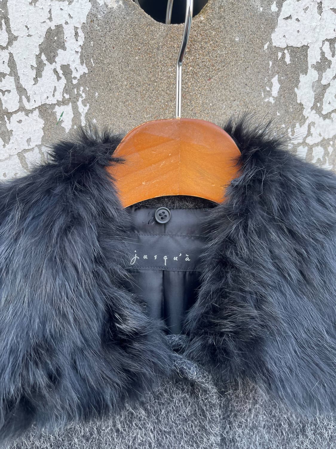 Vintage (maede in japan)  퍼 알파카 혼방 코트  상품이미지4