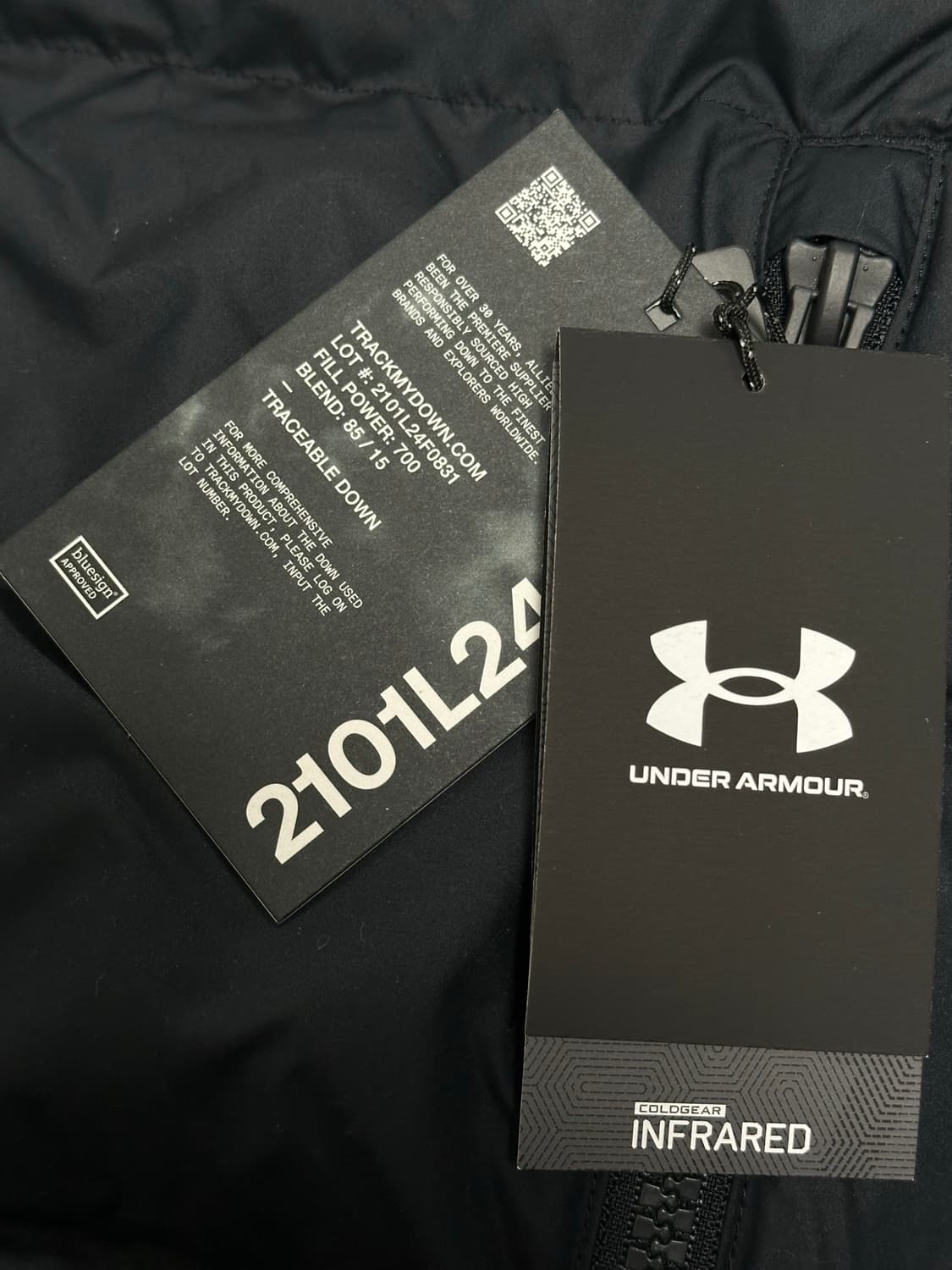 (M) 언더아머 UA Limitless 다운 코듀로이 자켓 패딩 블랙 상품이미지6