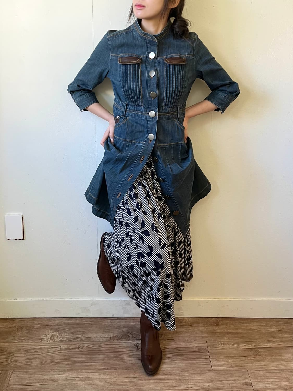 ENIEME 실루엣 스커트 상품이미지6