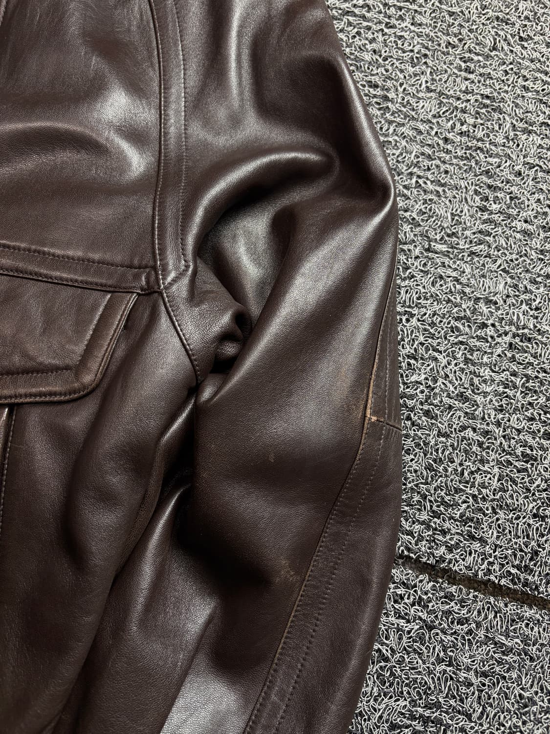 아카이브 빈티지 램스킨 A-2 레더 자켓 브라운 2102 상품이미지4