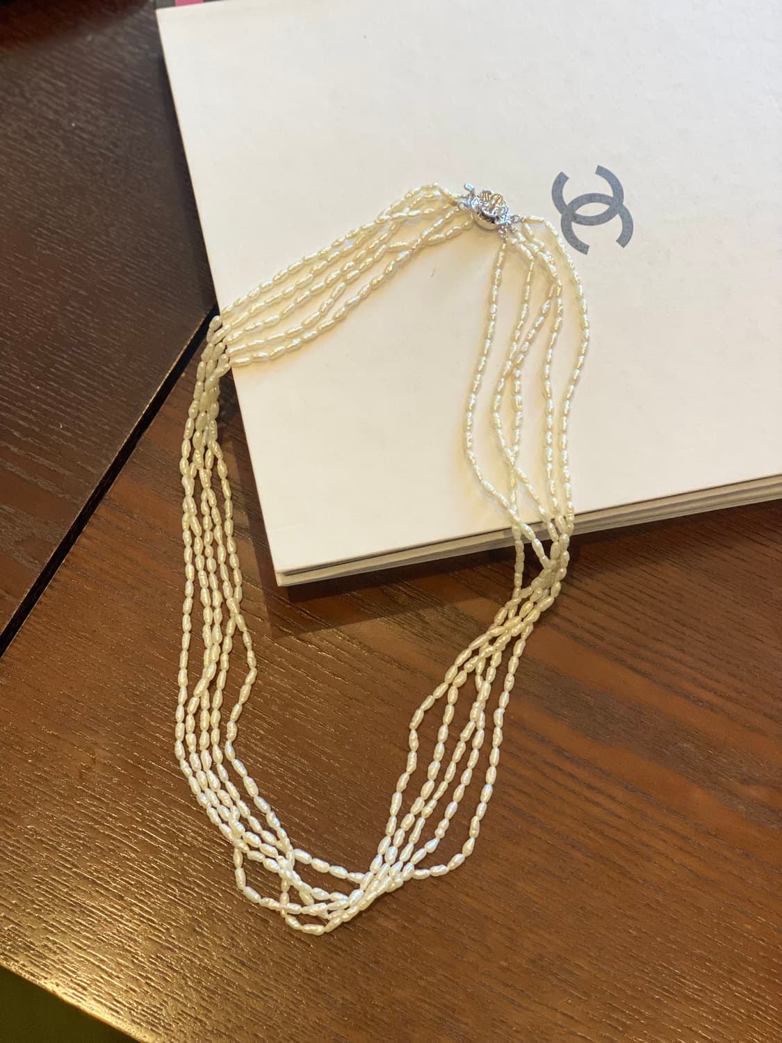 못난이 진주 5겹 레이어드 목걸이 일본 수입 상품이미지10