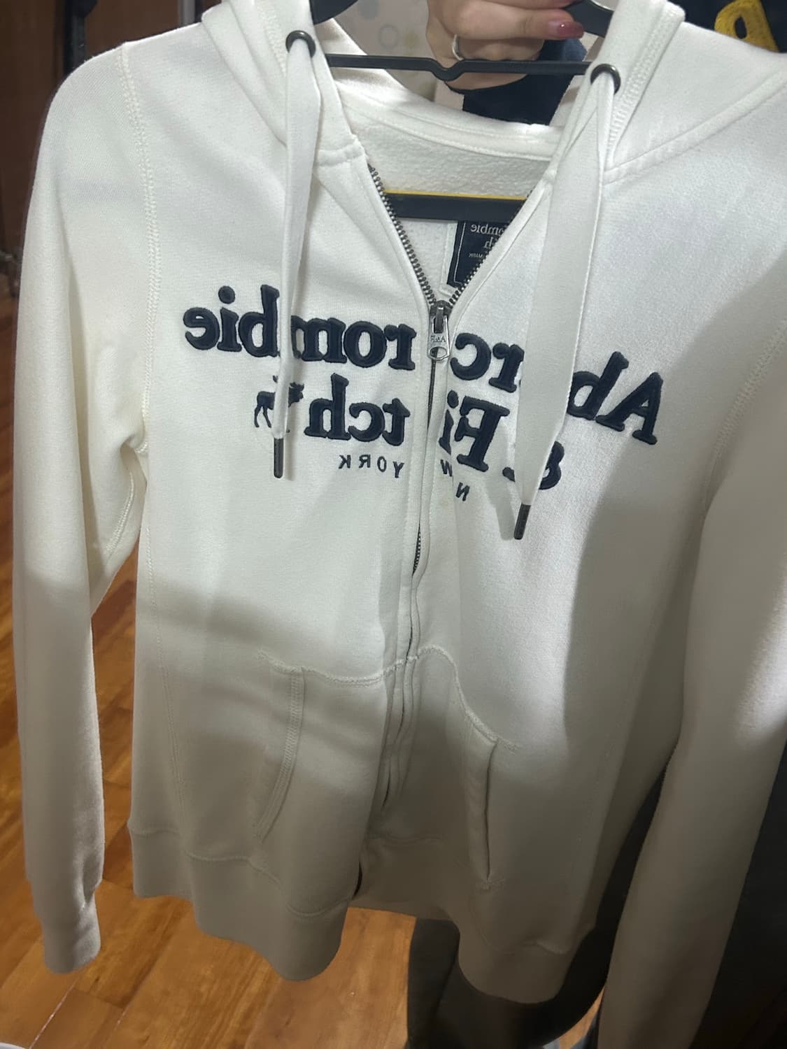 아베크롬비 대장 화이트 후드집업 상품이미지3