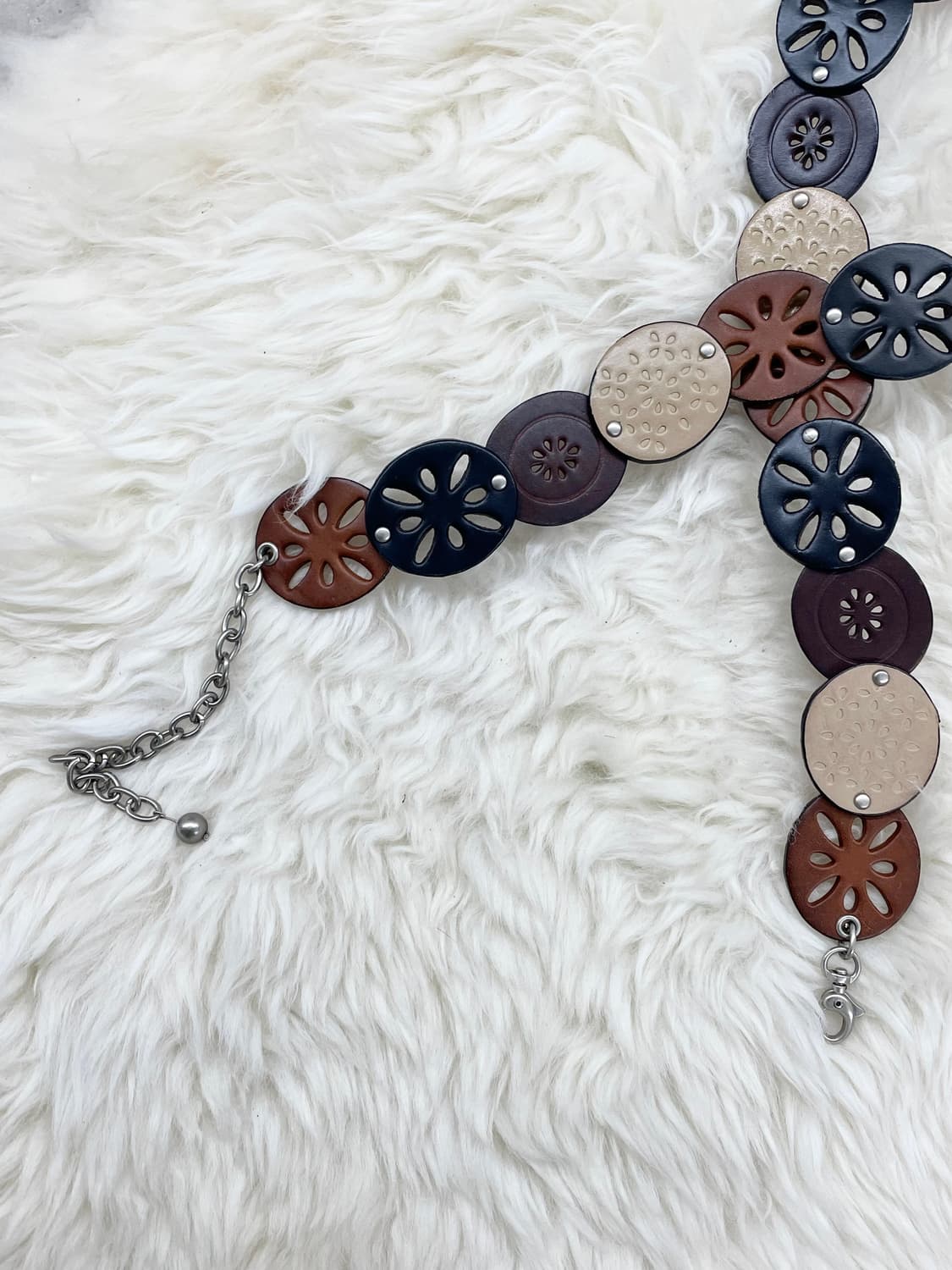 리얼레더 모리 절개 체인 벨트 상품이미지6