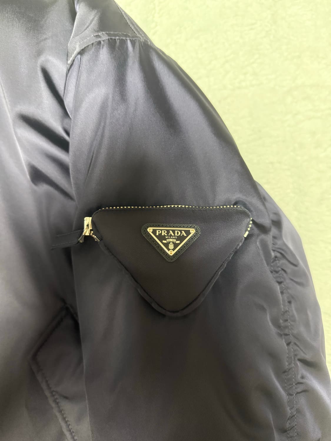 [M] 프라다 by 라프시몬스 컬렉션 리나일론 니트 봄버 네이비 상품이미지3