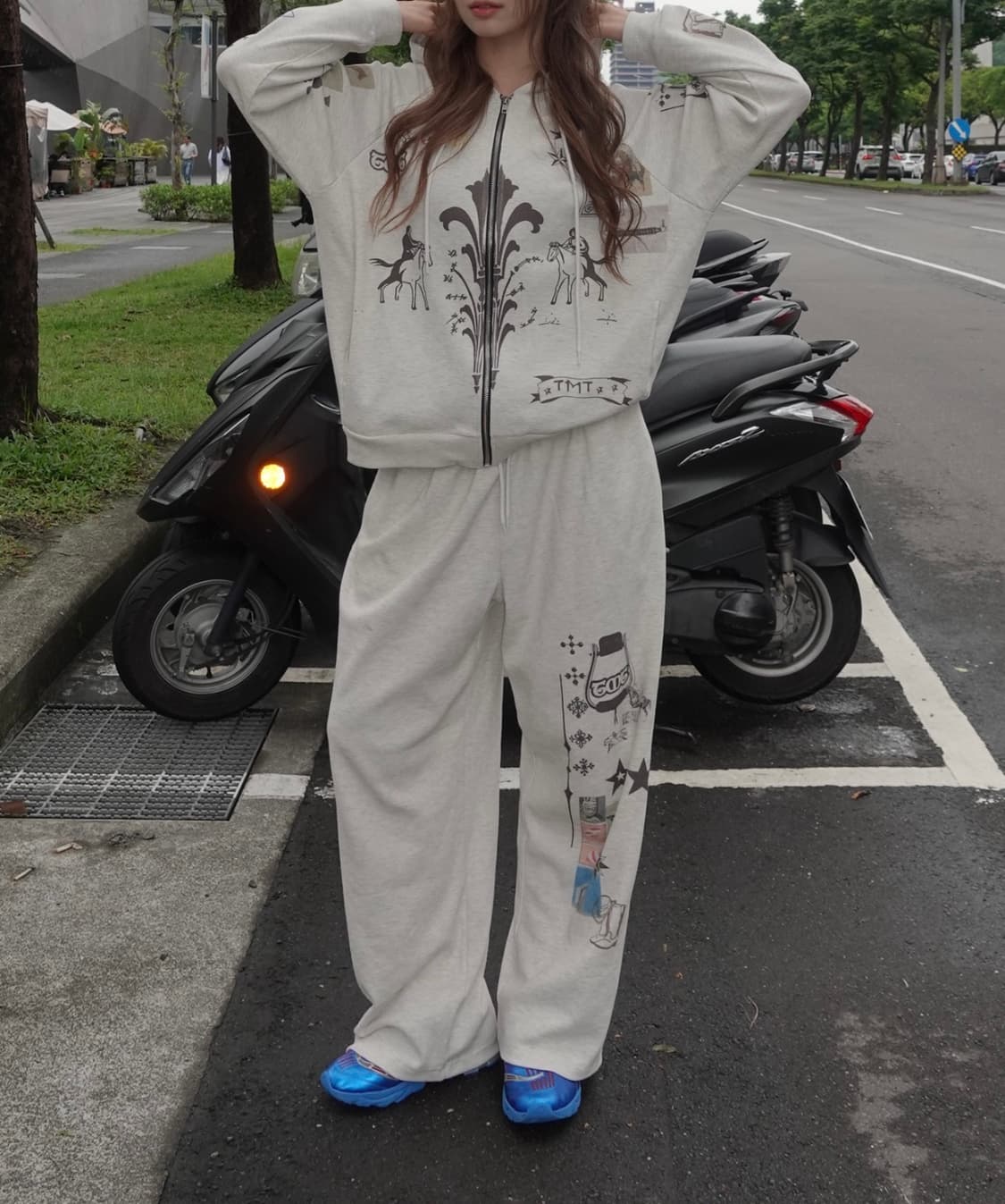 투머치택스 셋업 후드집업 팬츠 상품이미지6