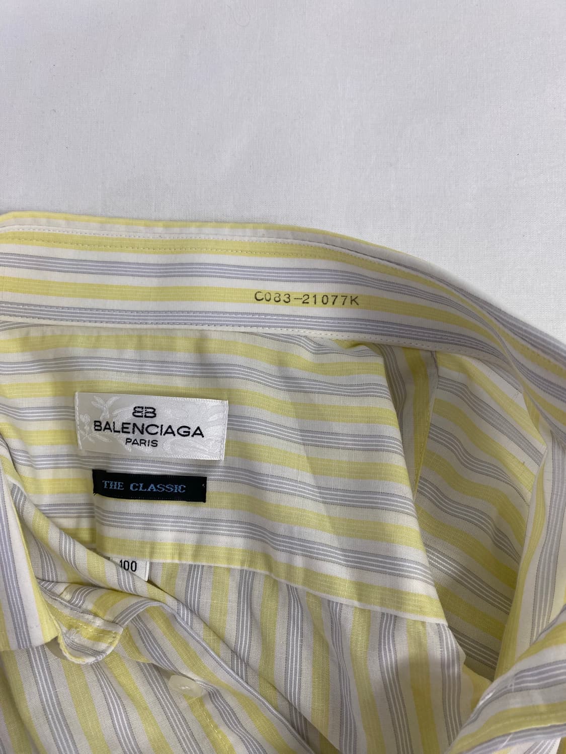 발렌시아가 90s 옐로우 스트라이프 반팔 셔츠 L 상품이미지4