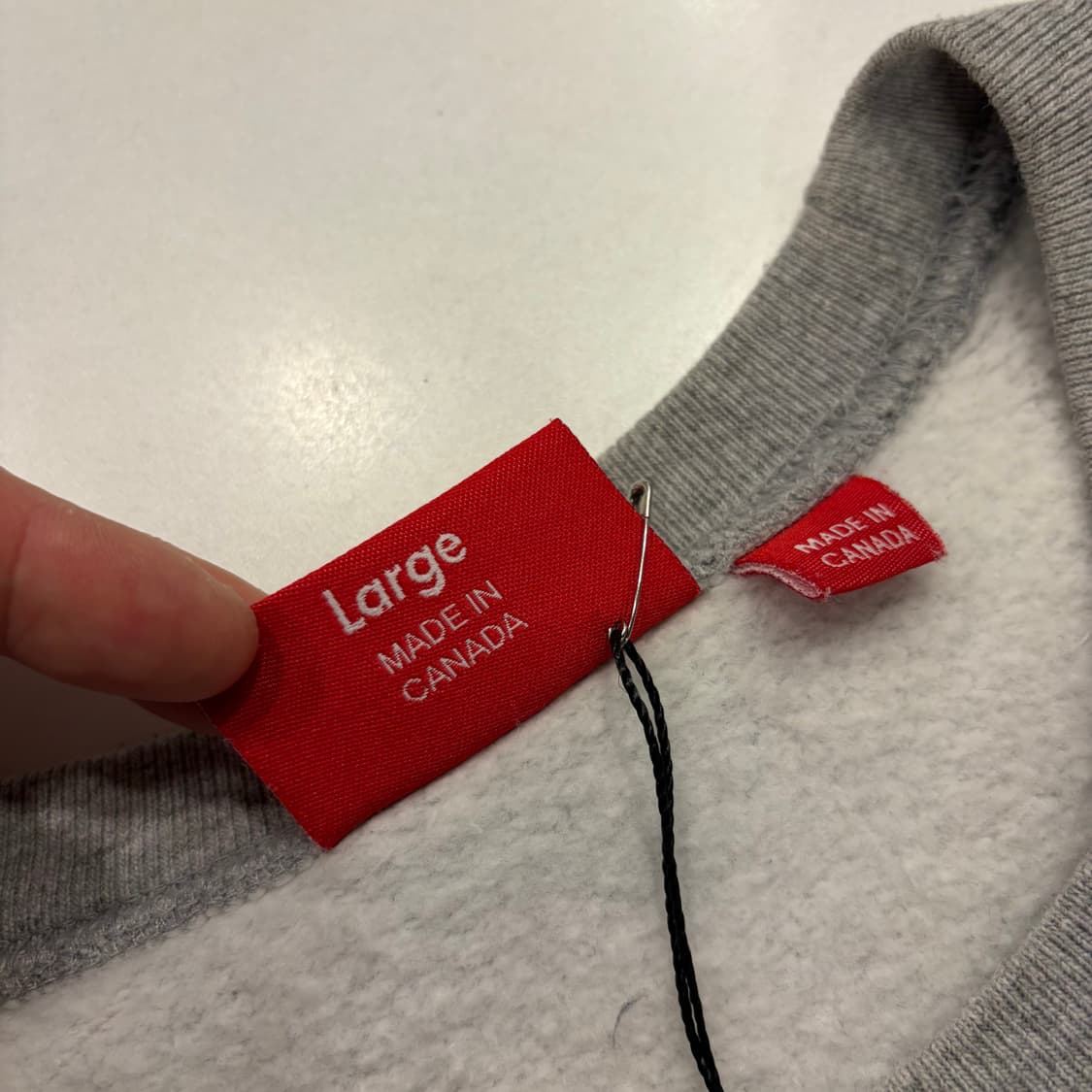 [L] 17ss 슈프림 스트라이프 맨투맨 그레이 B752 상품이미지5