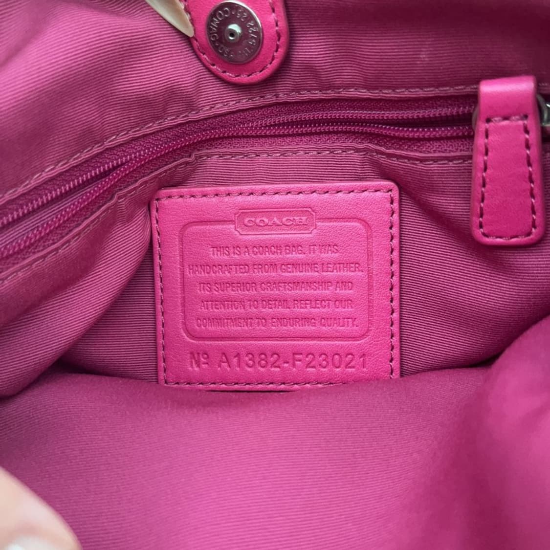 코치 Y2K 00's 대장급 핫핑크 토트백 C08355 상품이미지5