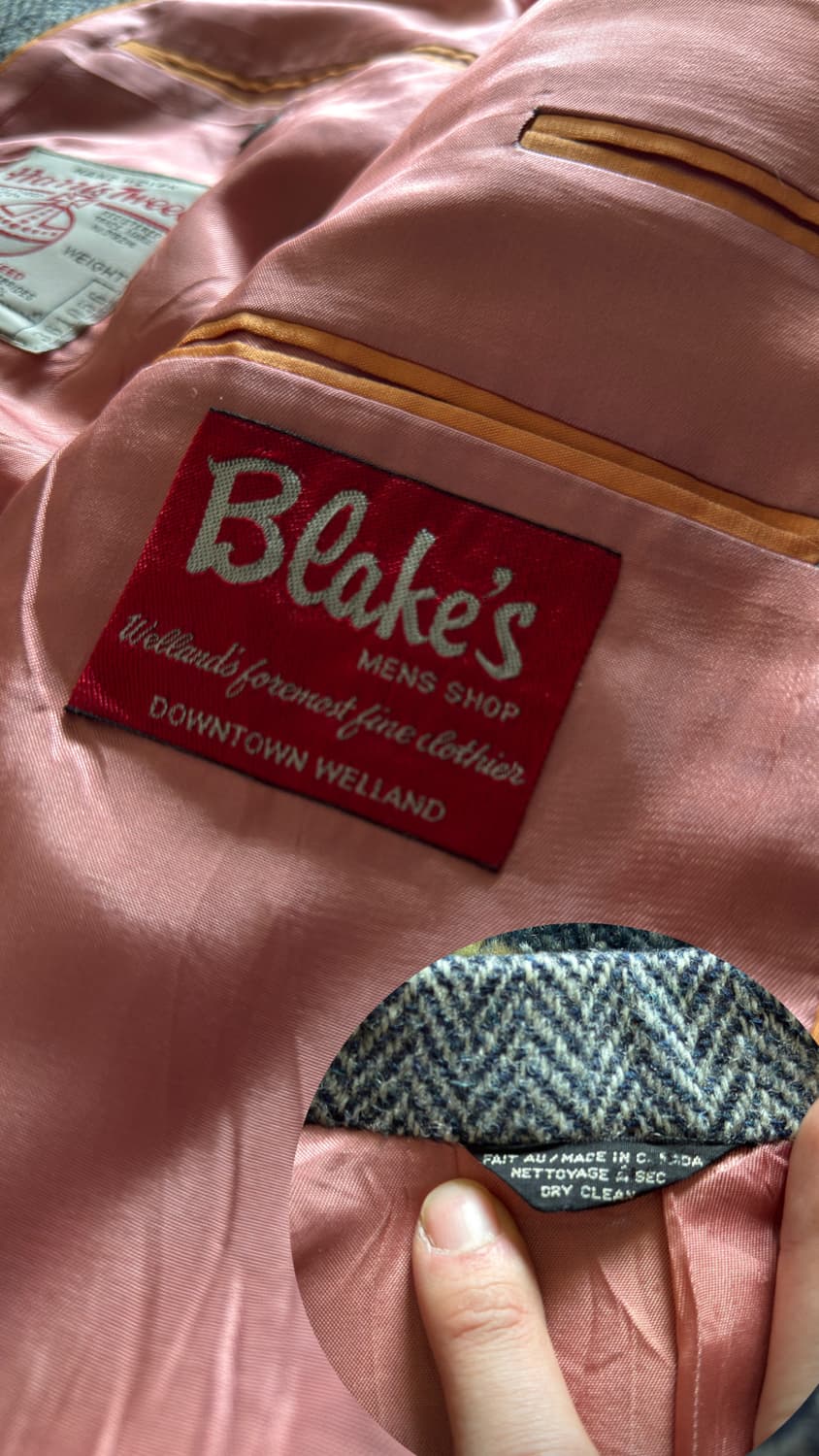 해리스트위드 블레이크 헤링본 울 블레이저 상품이미지10