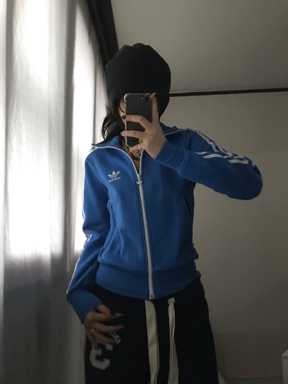 아디다스 연하늘 빅로고 면집업 상품이미지2