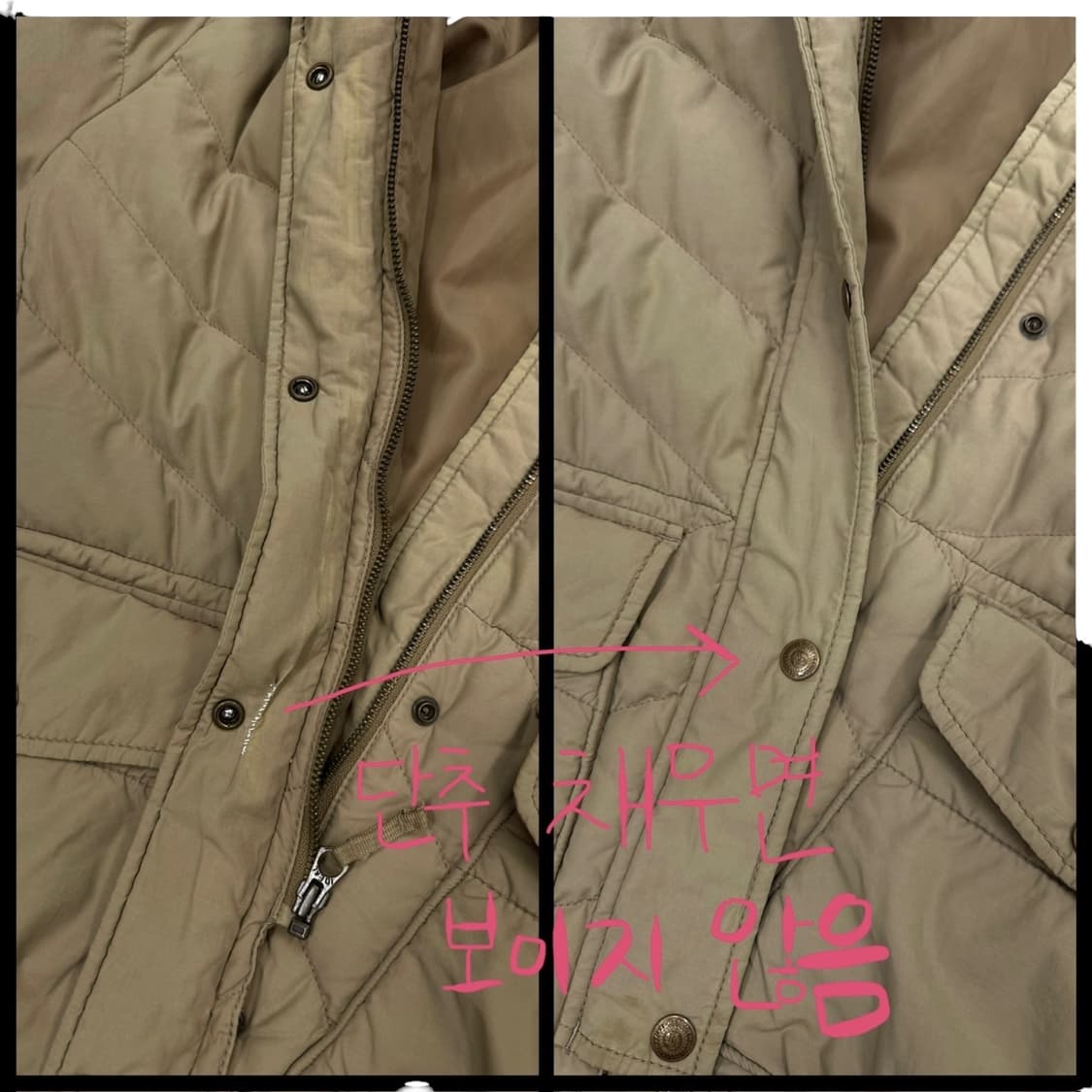 00s 폴로 Y2K 덕다운 패딩 베이지 (여성S) 상품이미지6